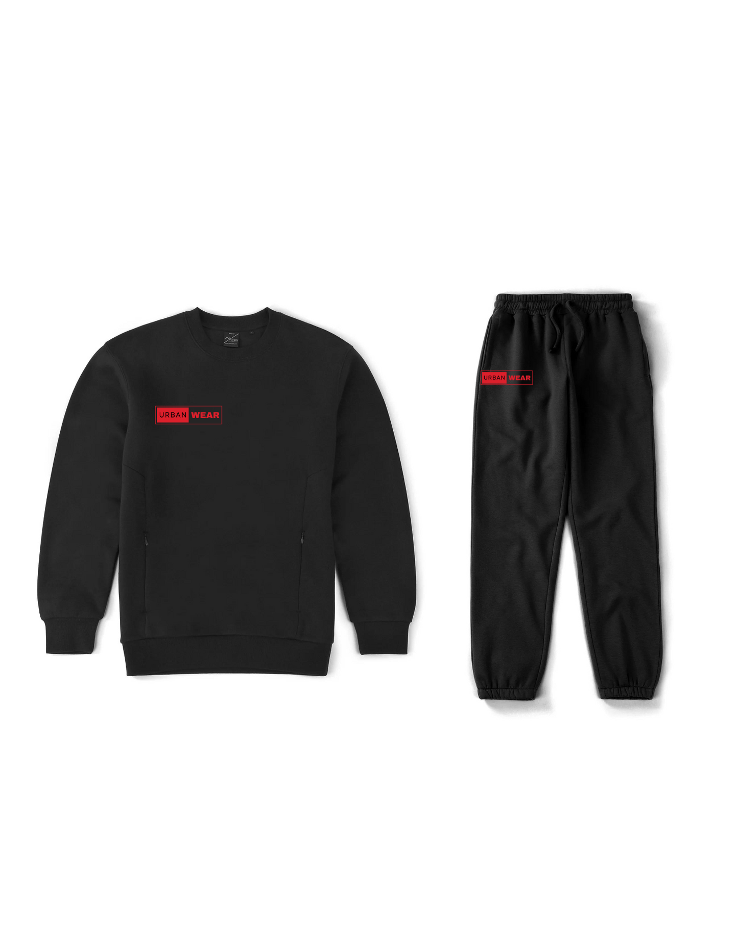 NEW! Plus Size Urban Wear Premium Crew Neck / Invisible Zip Jogger Set