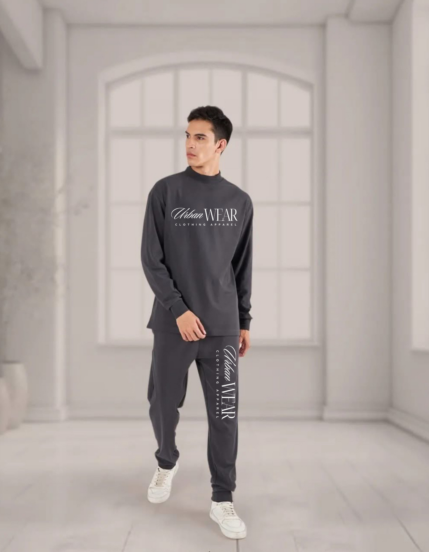 NEW! Urban Wear Dri Ease Premium Heavy Mockneck Jogger Set