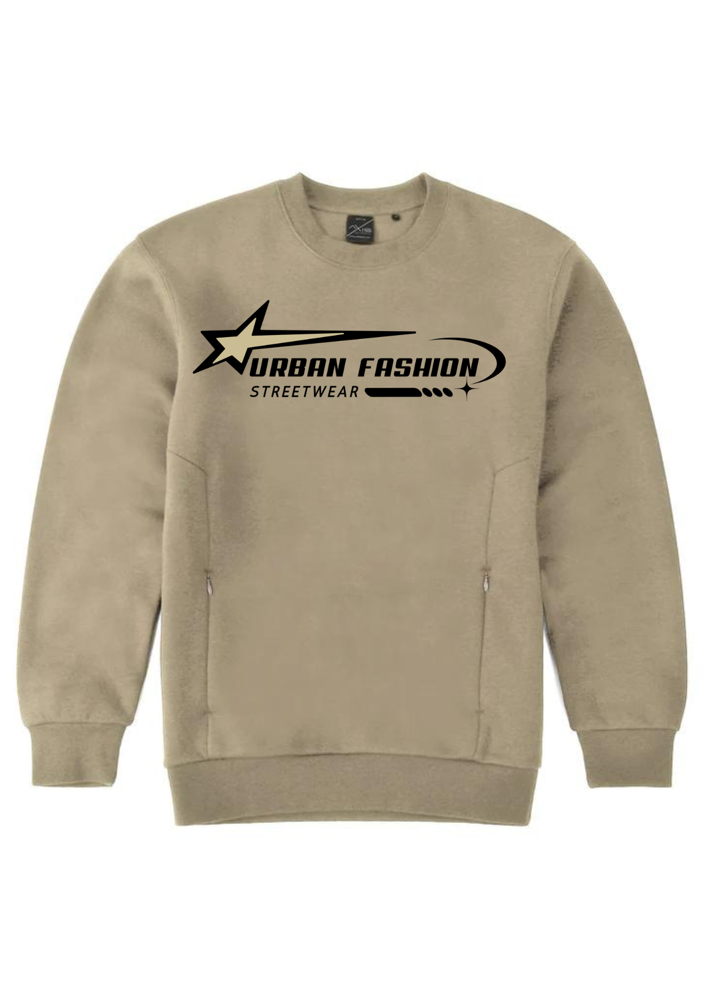 NEW! Urban Wear Clothing Apparel Crewneck With Invisible Zip