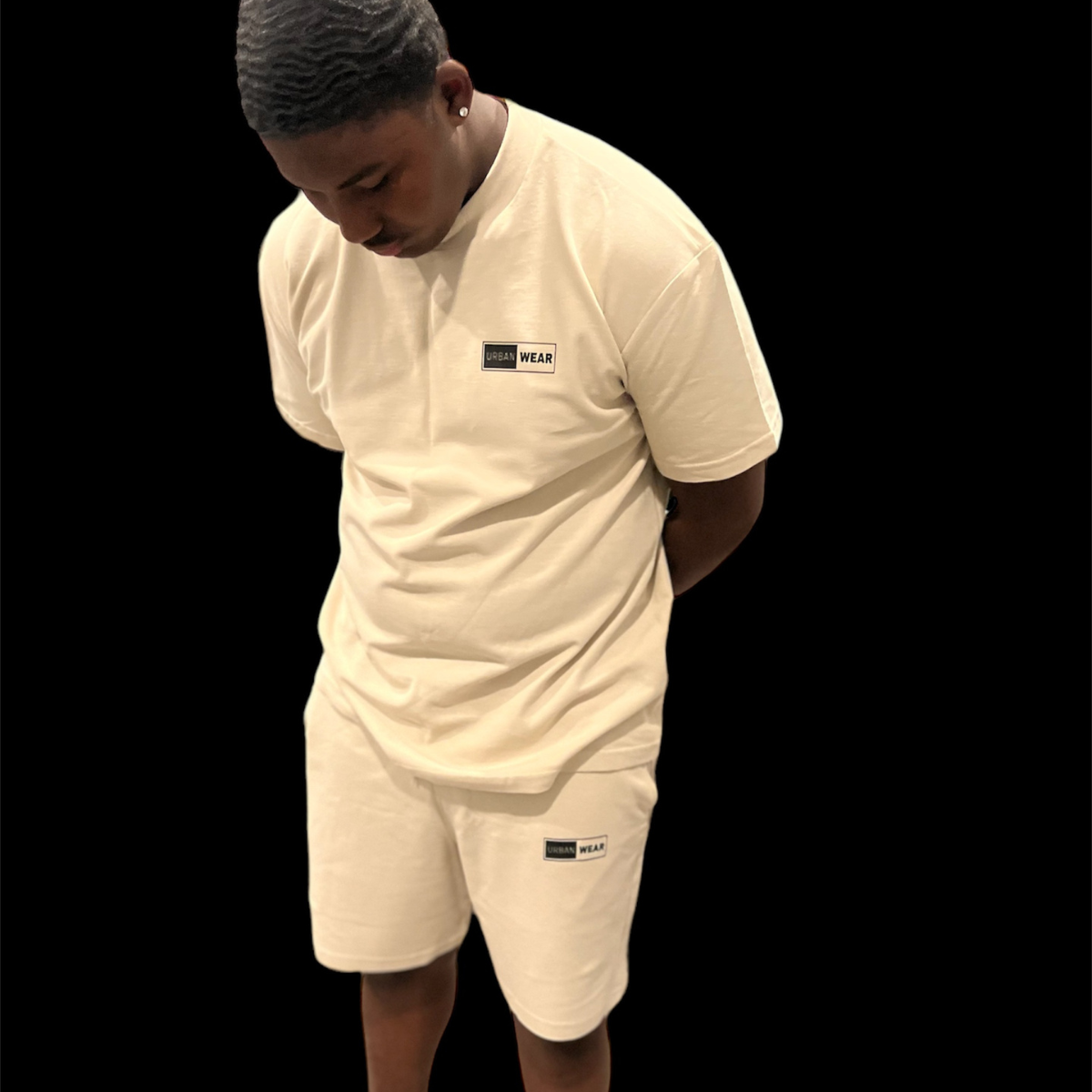 NEW! Urban Wear Clothing Apparel Unisex Gym Short / Mockneck T Shirt Set