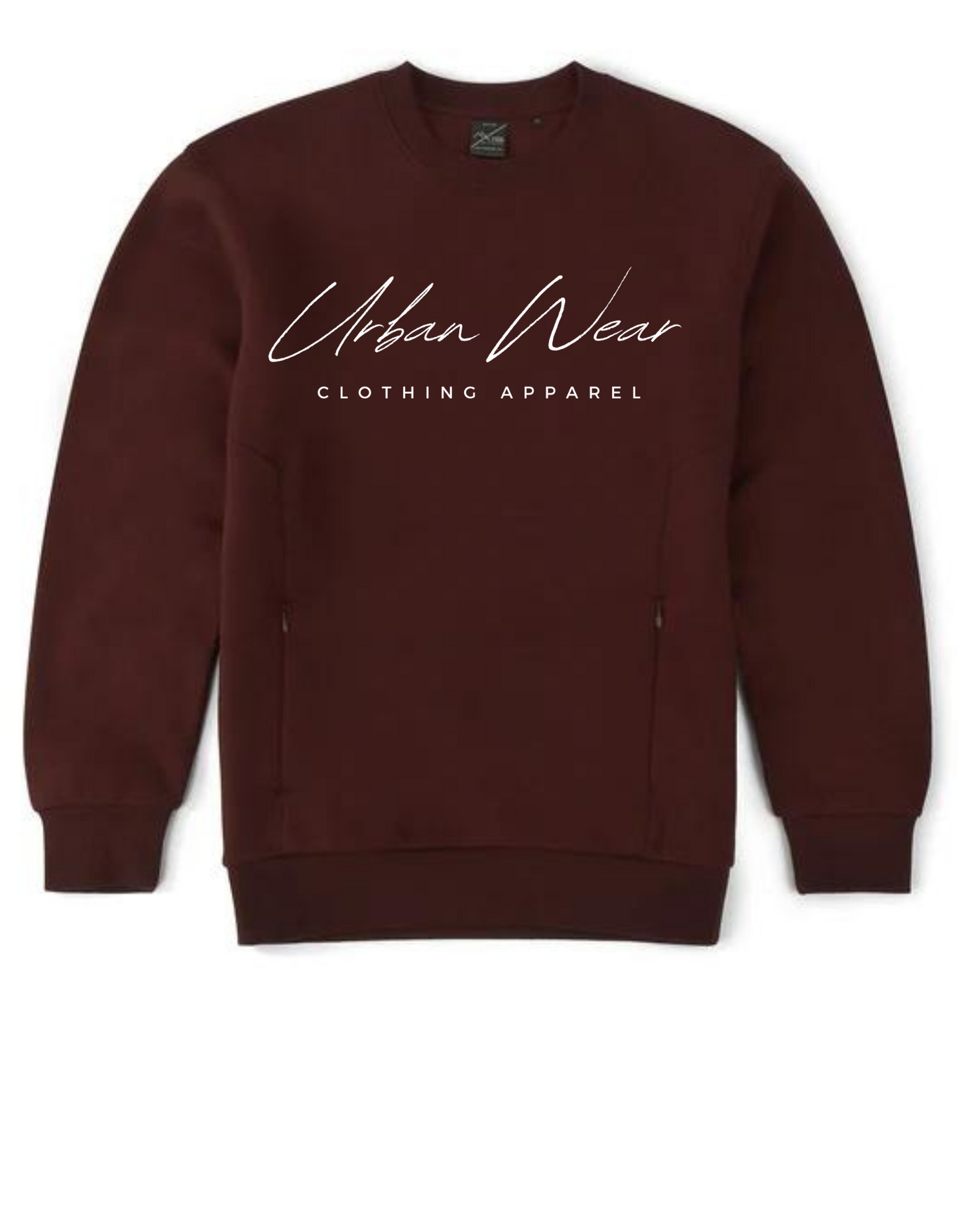 NEW! Urban Design - Unisex Crew Neck With Invisible Pocket Zip