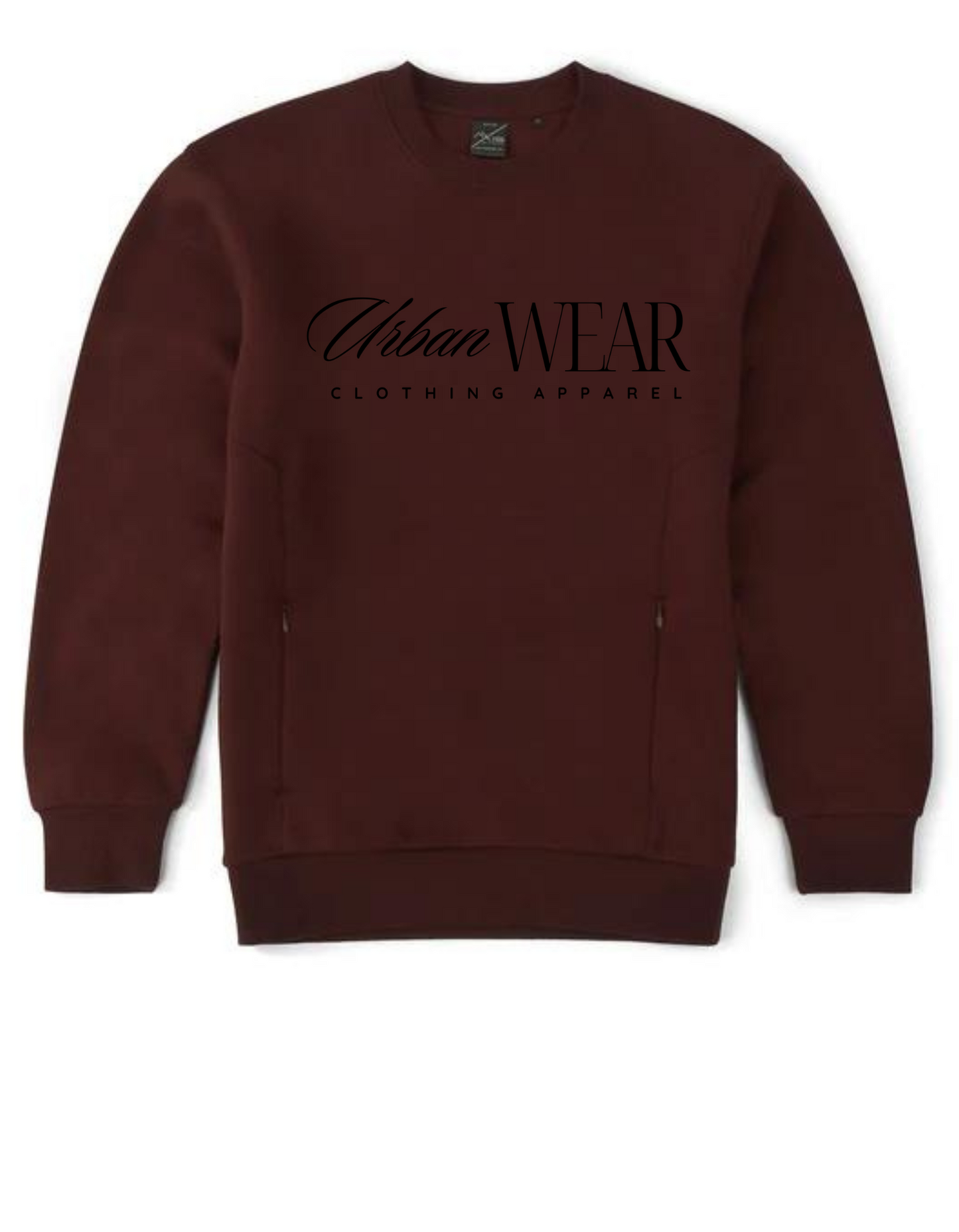 NEW! Urban WEAR Clothing Apparel Unisex Crew Neck With Invisible Pocket Zip
