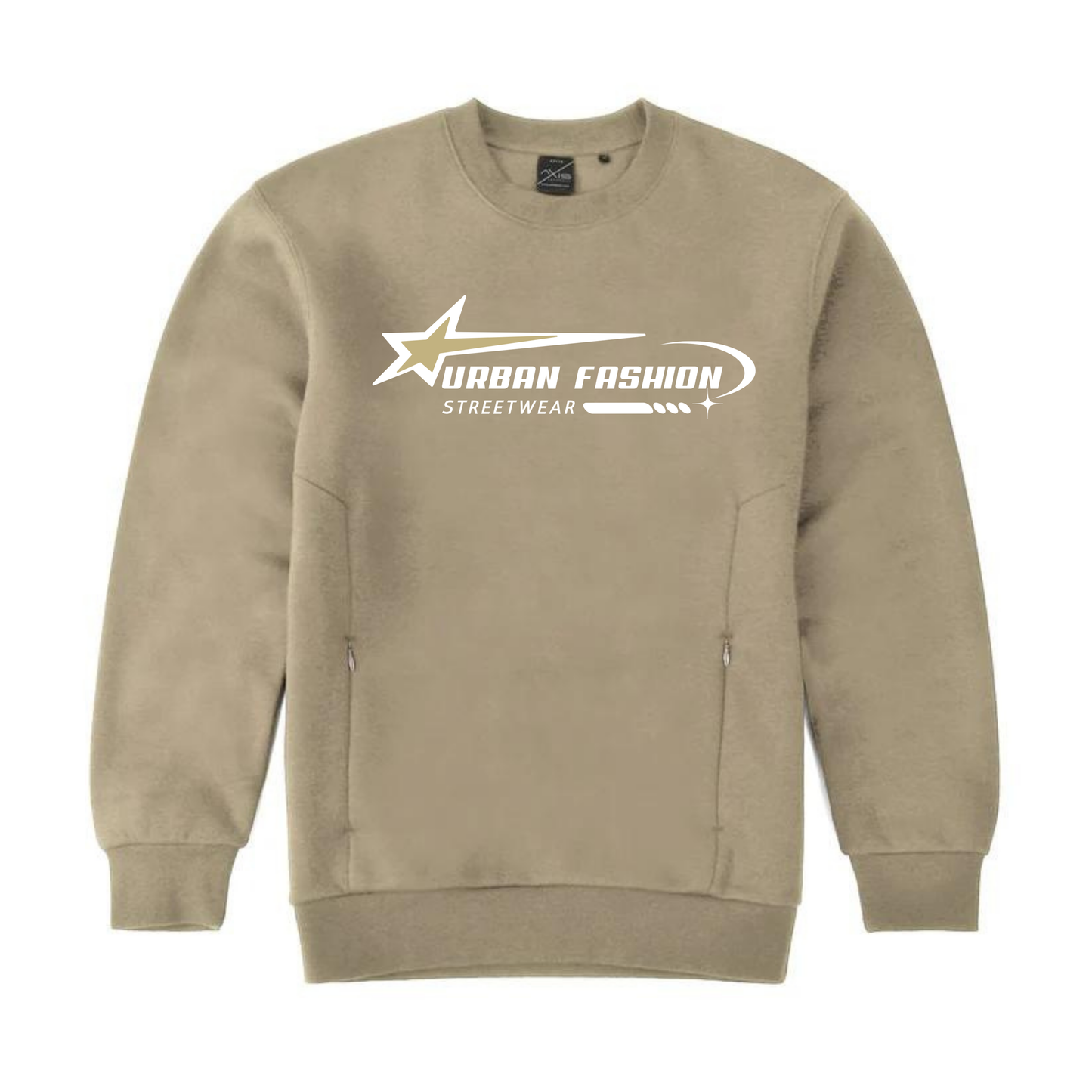NEW! Urban Wear Fashion Unisex Crew Neck With Invisible Zip
