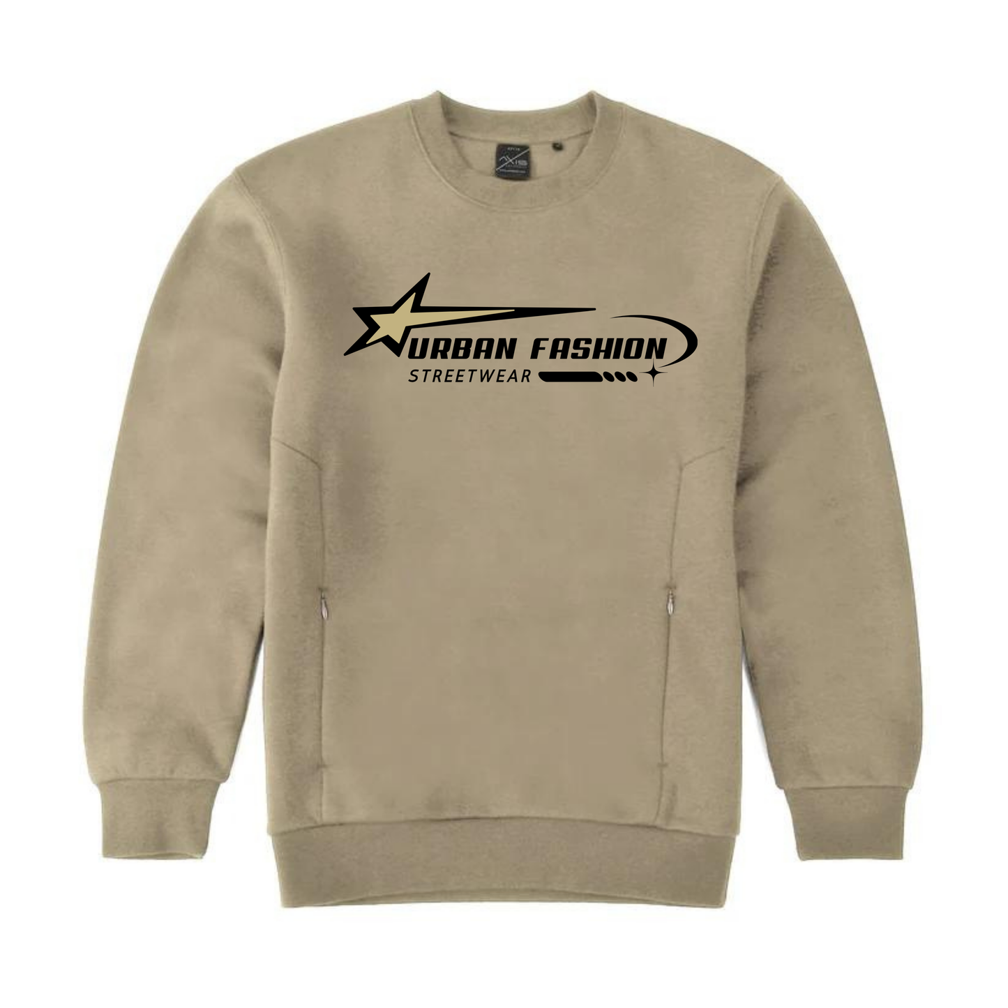 NEW! Urban Wear Fashion Unisex Crew Neck With Invisible Zip