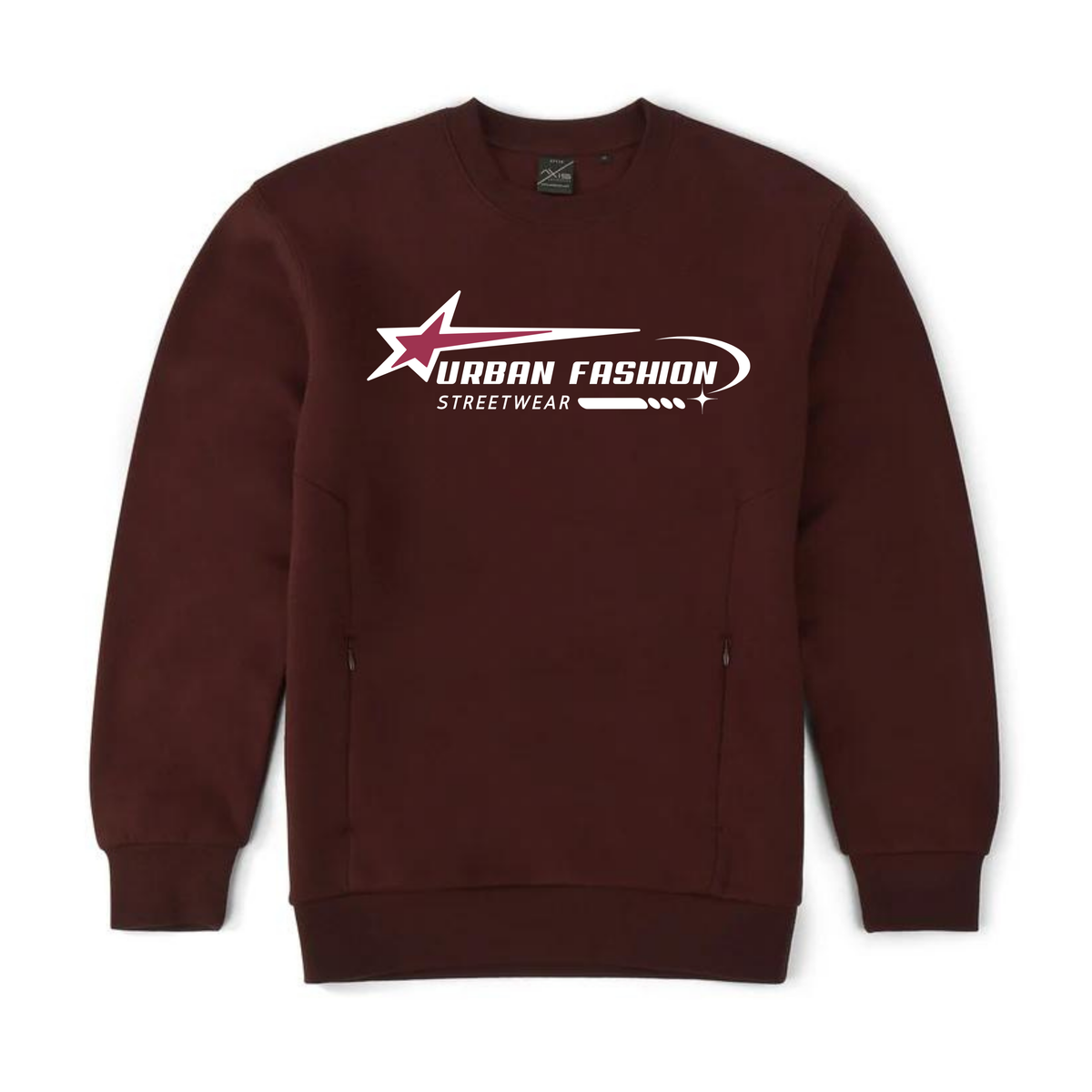 NEW! Urban Wear Fashion Unisex Crew Neck With Invisible Zip