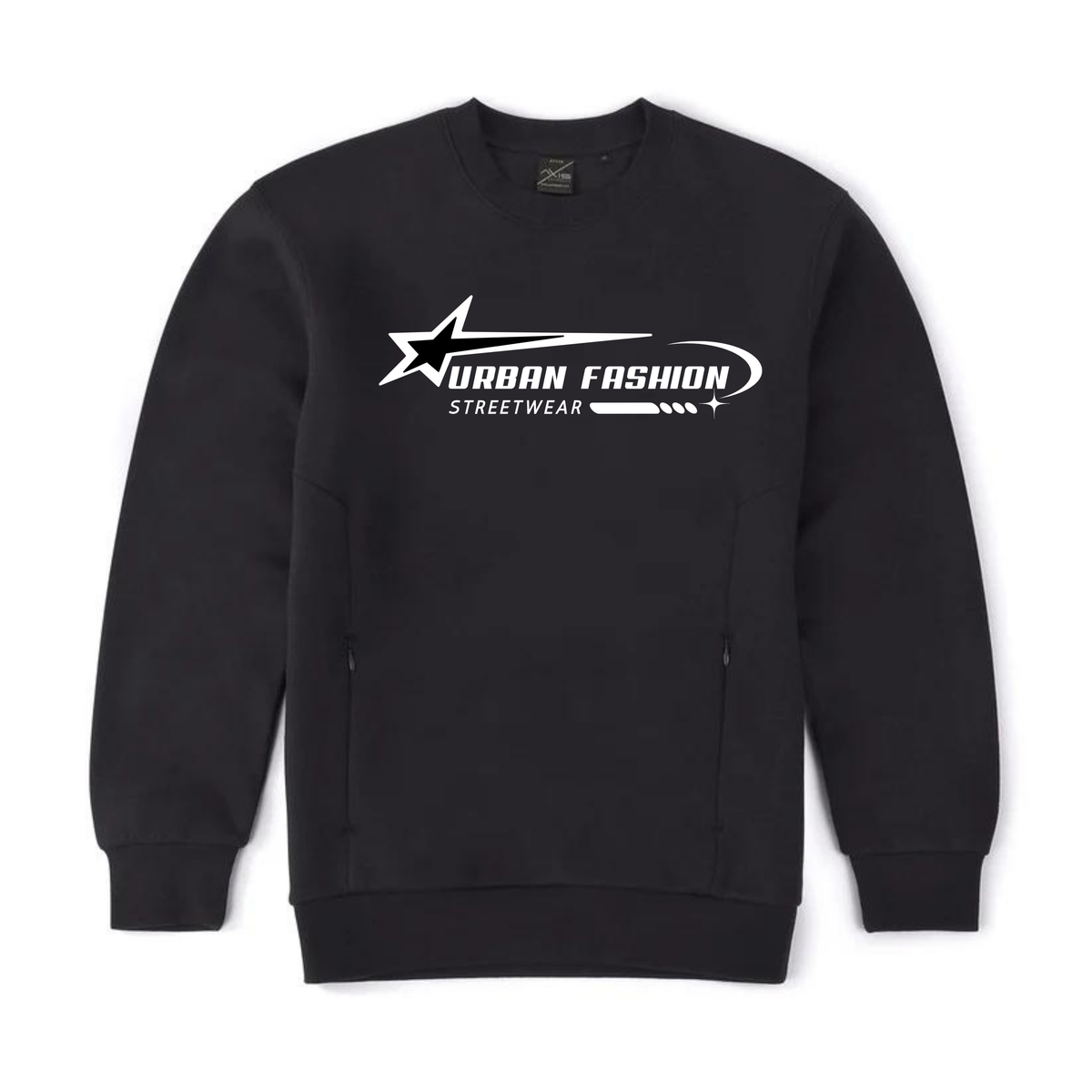 NEW! Urban Wear Fashion Unisex Crew Neck With Invisible Zip
