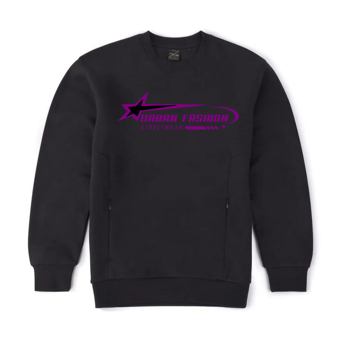 NEW! Urban Wear Fashion Unisex Crew Neck With Invisible Zip