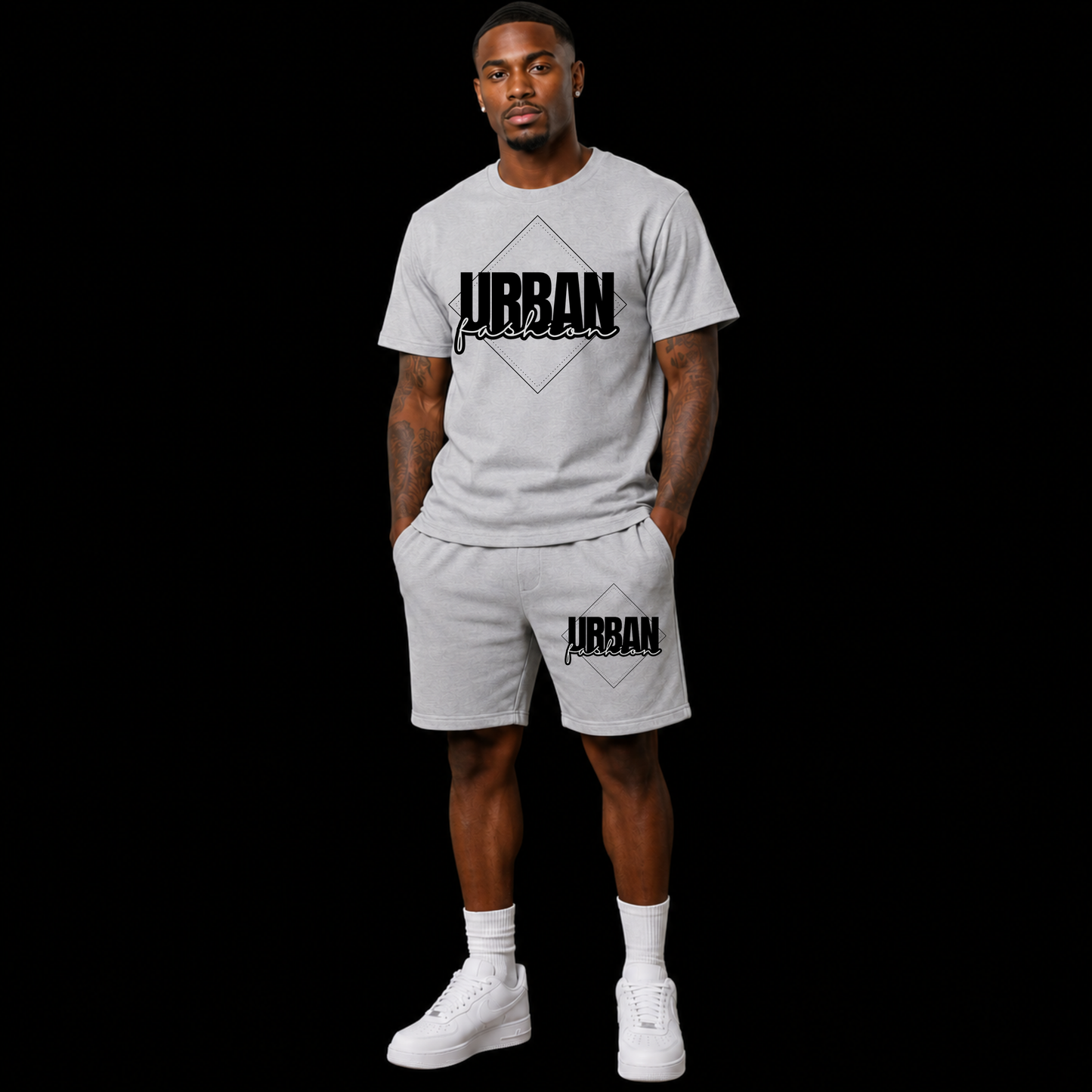 NEW! Urban Fashion Unisex Mockneck Short Set