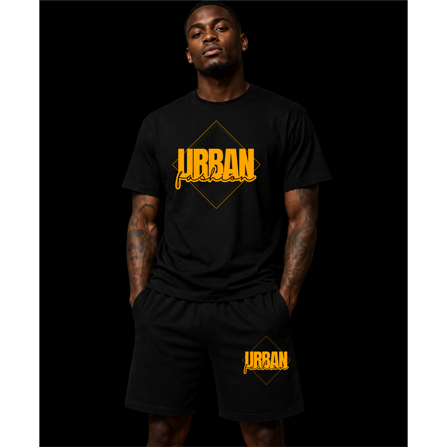 NEW! Urban Fashion Unisex Mockneck Short Set