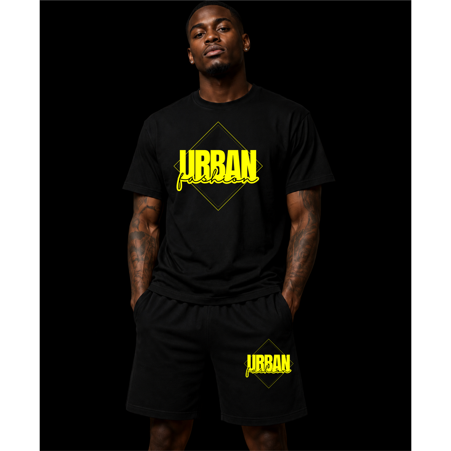 NEW! Urban Fashion Unisex Mockneck Short Set