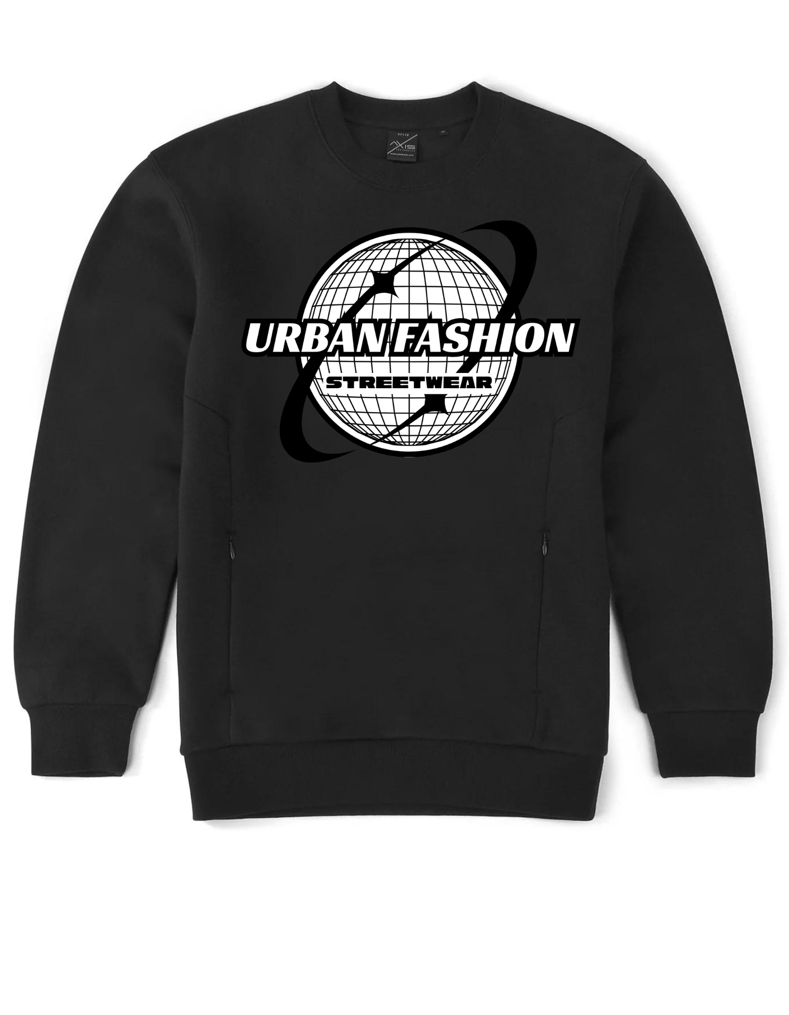 NEW! Urban Wear Fashion Unisex Crew Neck With Invisible Zip NEW! Urban Wear Fashion Unisex Crew Neck With Invisible Zip
