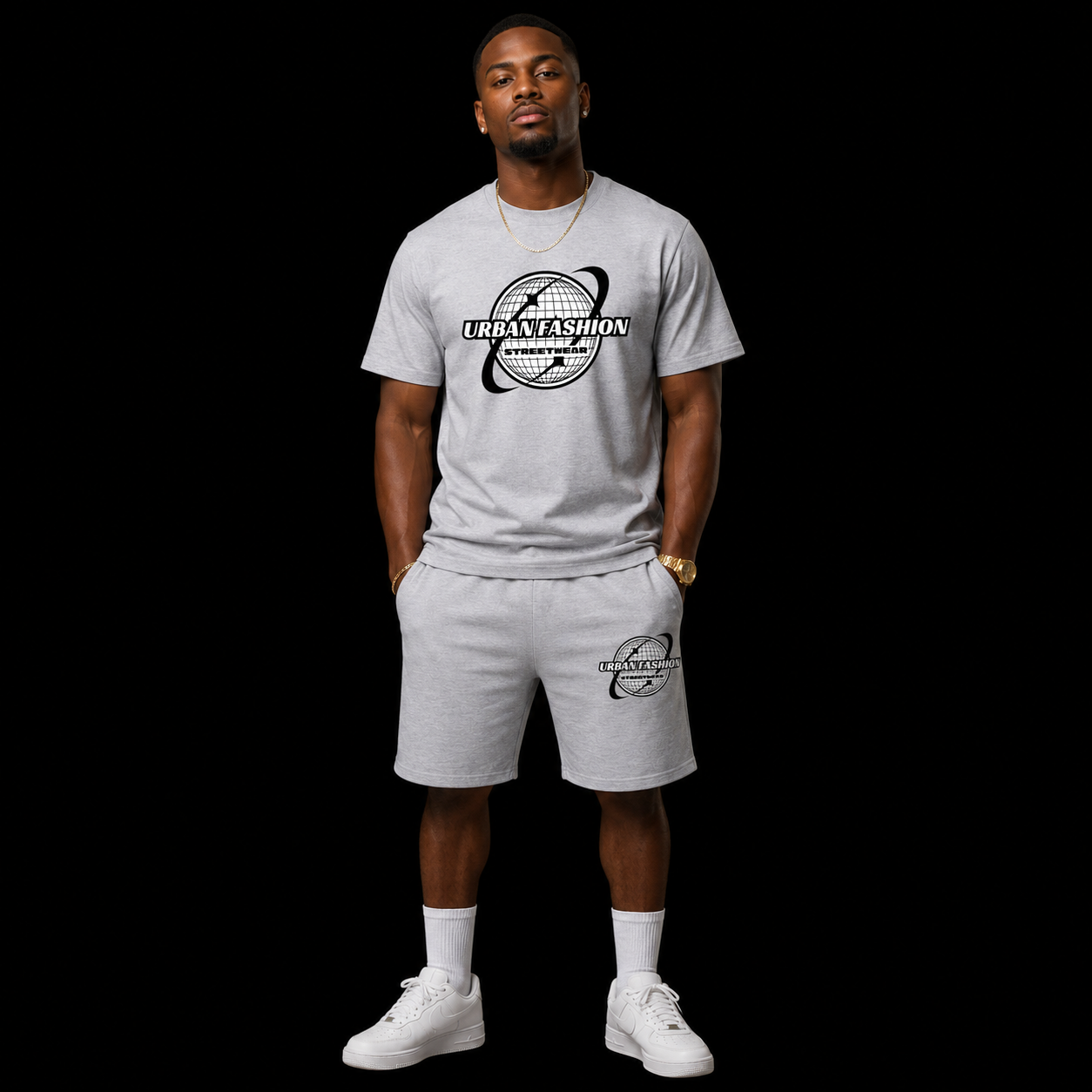 NEW! Urban Fashion Unisex Mockneck Short Set