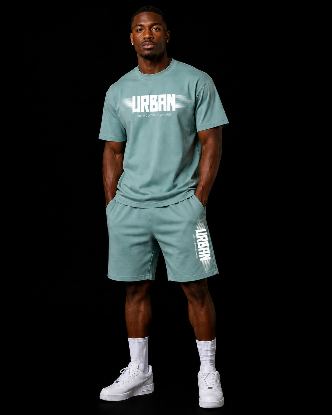 NEW! Urban Wear Unisex Mockneck Short Set