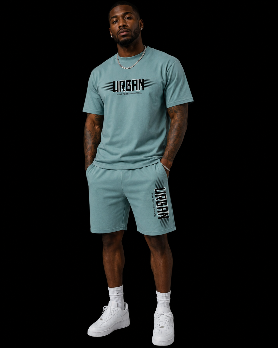 NEW! Urban Wear Unisex Mockneck Short Set