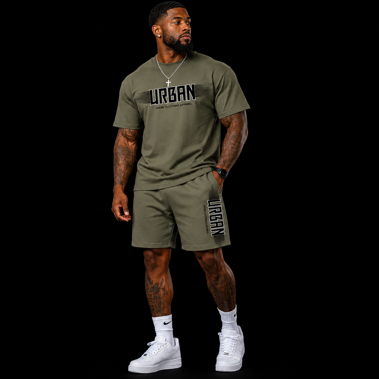NEW! Urban Wear Unisex Mockneck Short Set