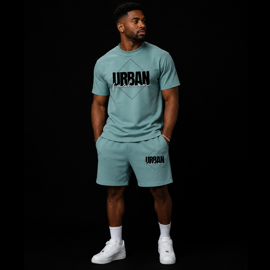 NEW! Urban Fashion Unisex Mockneck Short Set