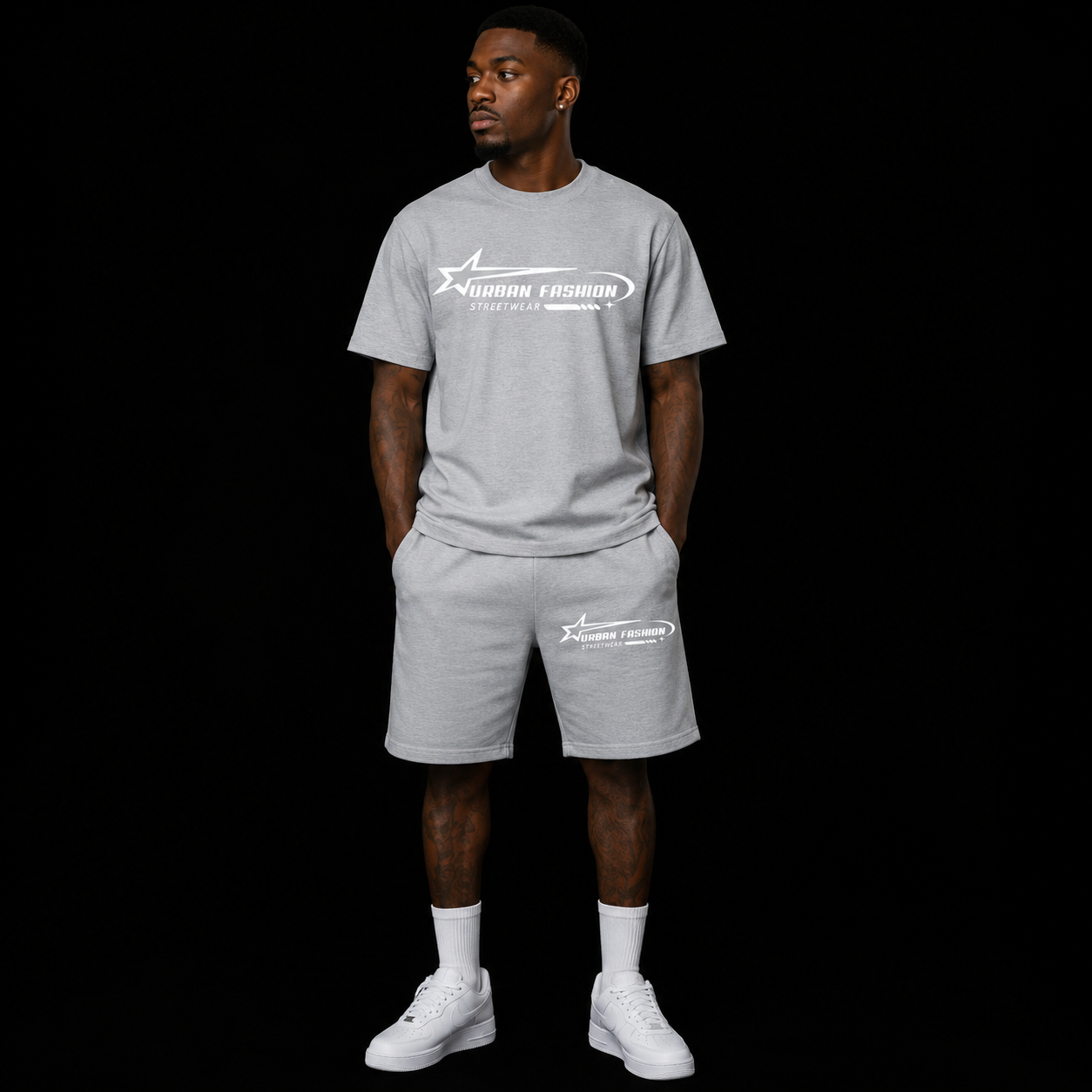 NEW! Urban Fashion Unisex Mockneck Short Set