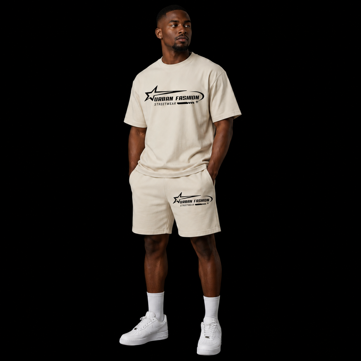 NEW! Urban Fashion Unisex Mockneck Short Set