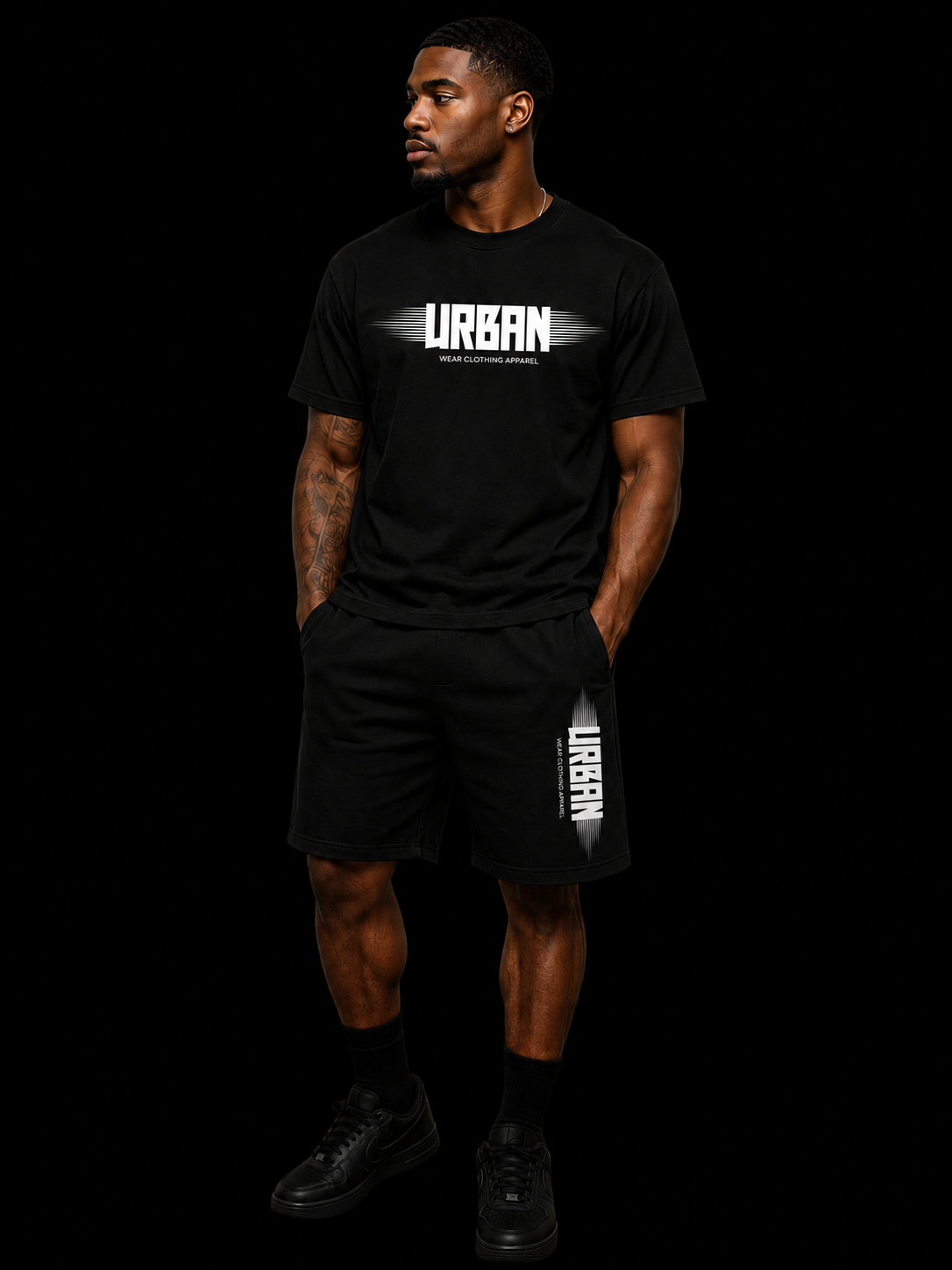 NEW! Urban Wear Unisex Mockneck Short Set