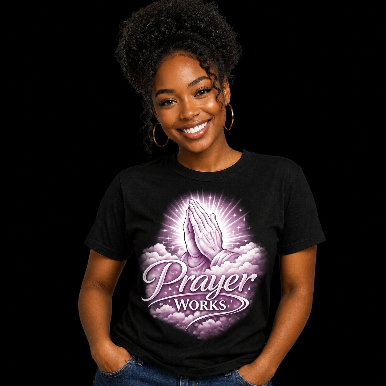 NEW! Urban Wear Clothing Unisex Dri Ease Oversized Prayer Works T Shirt