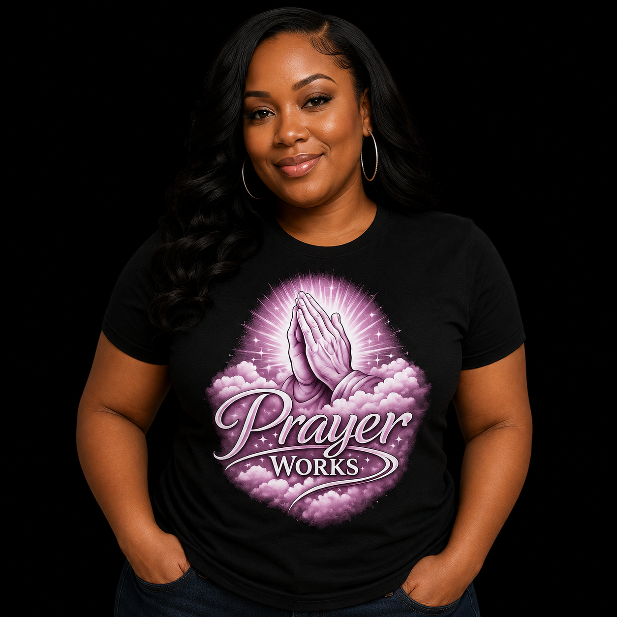 NEW! Urban Wear Clothing Unisex Dri Ease Oversized Prayer Works T Shirt