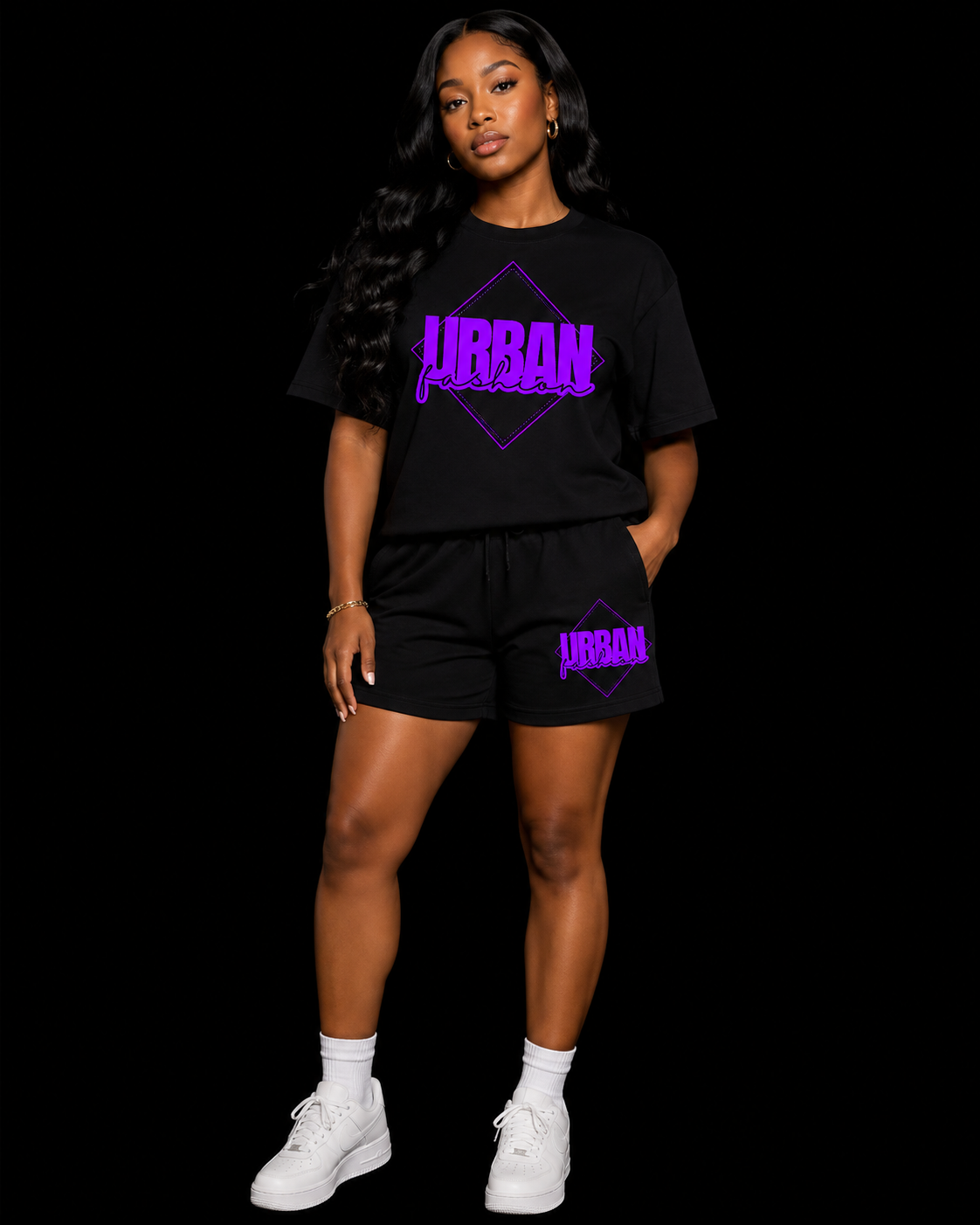 NEW! Urban Fashion Unisex Mockneck Short Set
