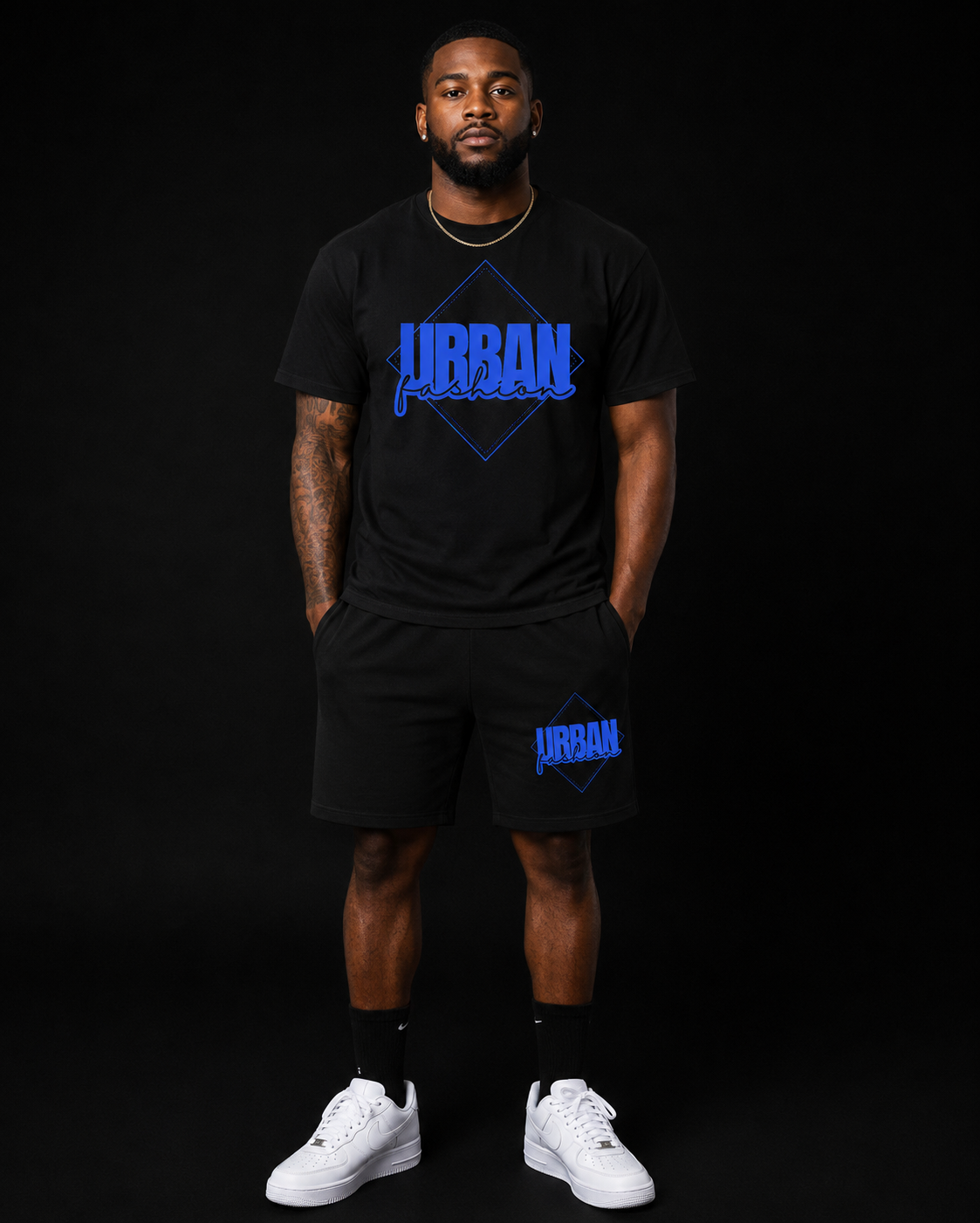 NEW! Urban Fashion Unisex Mockneck Short Set