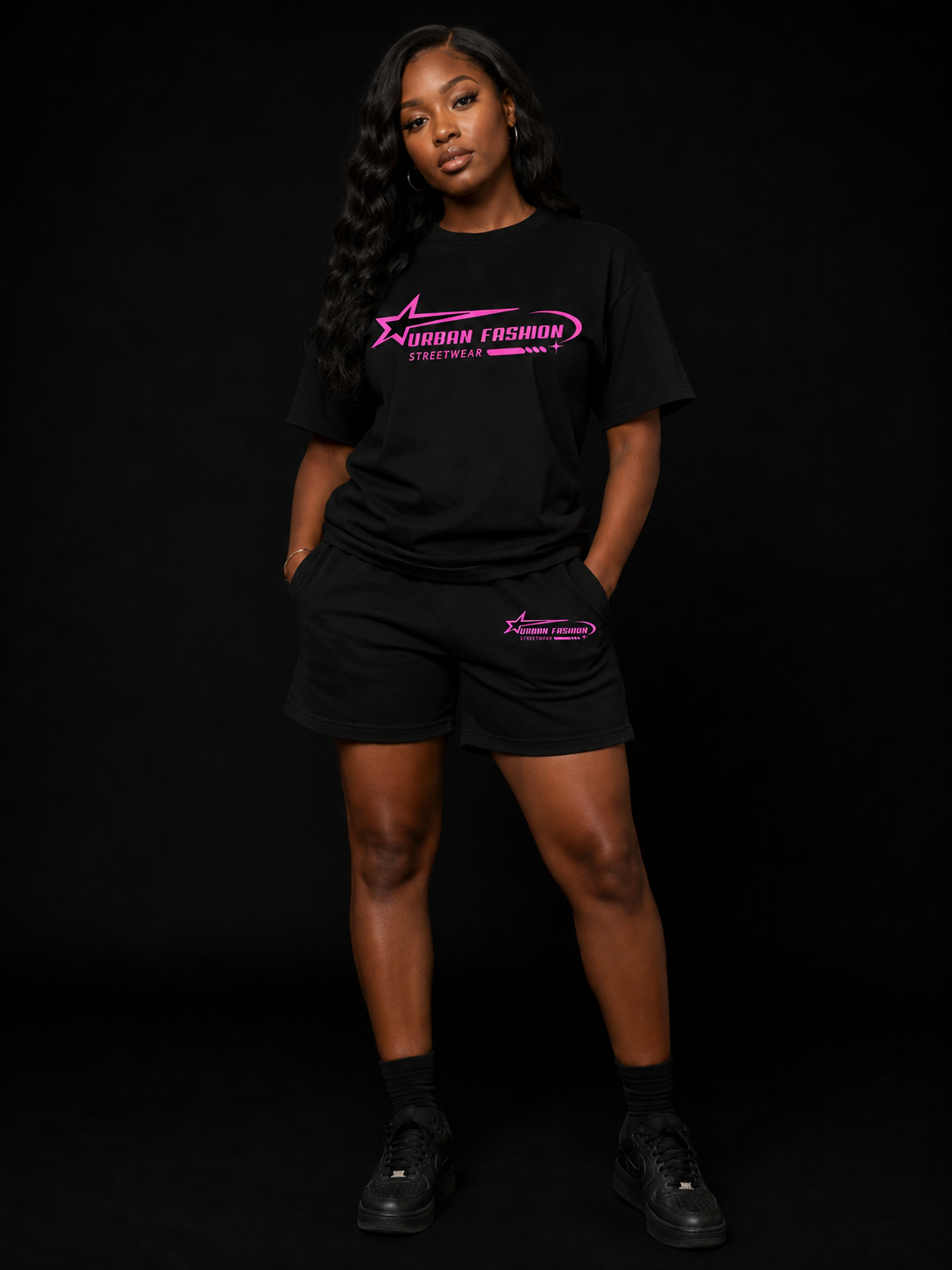 NEW! Urban Fashion Unisex Mockneck Short Set