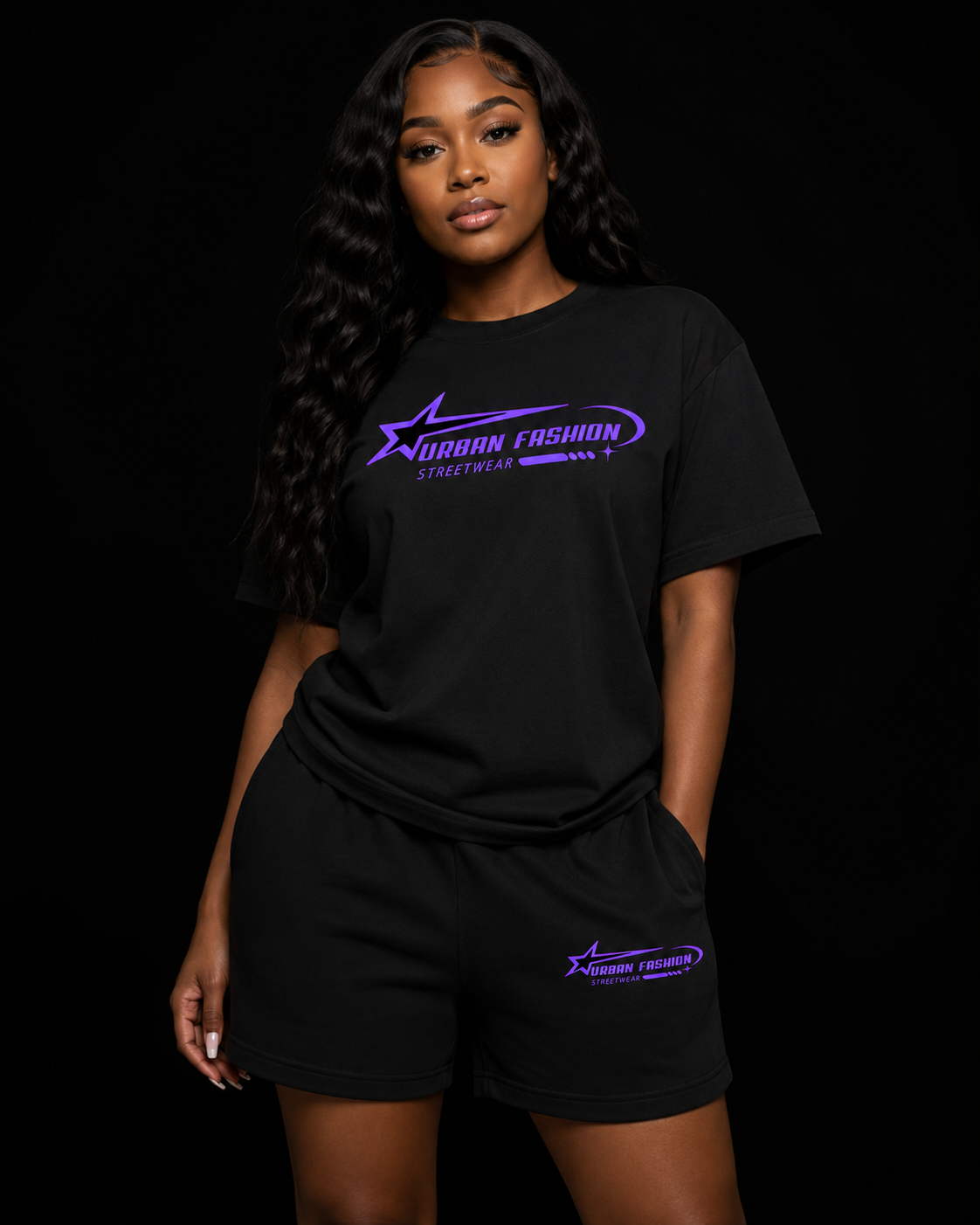 NEW! Urban Fashion Unisex Mockneck Short Set