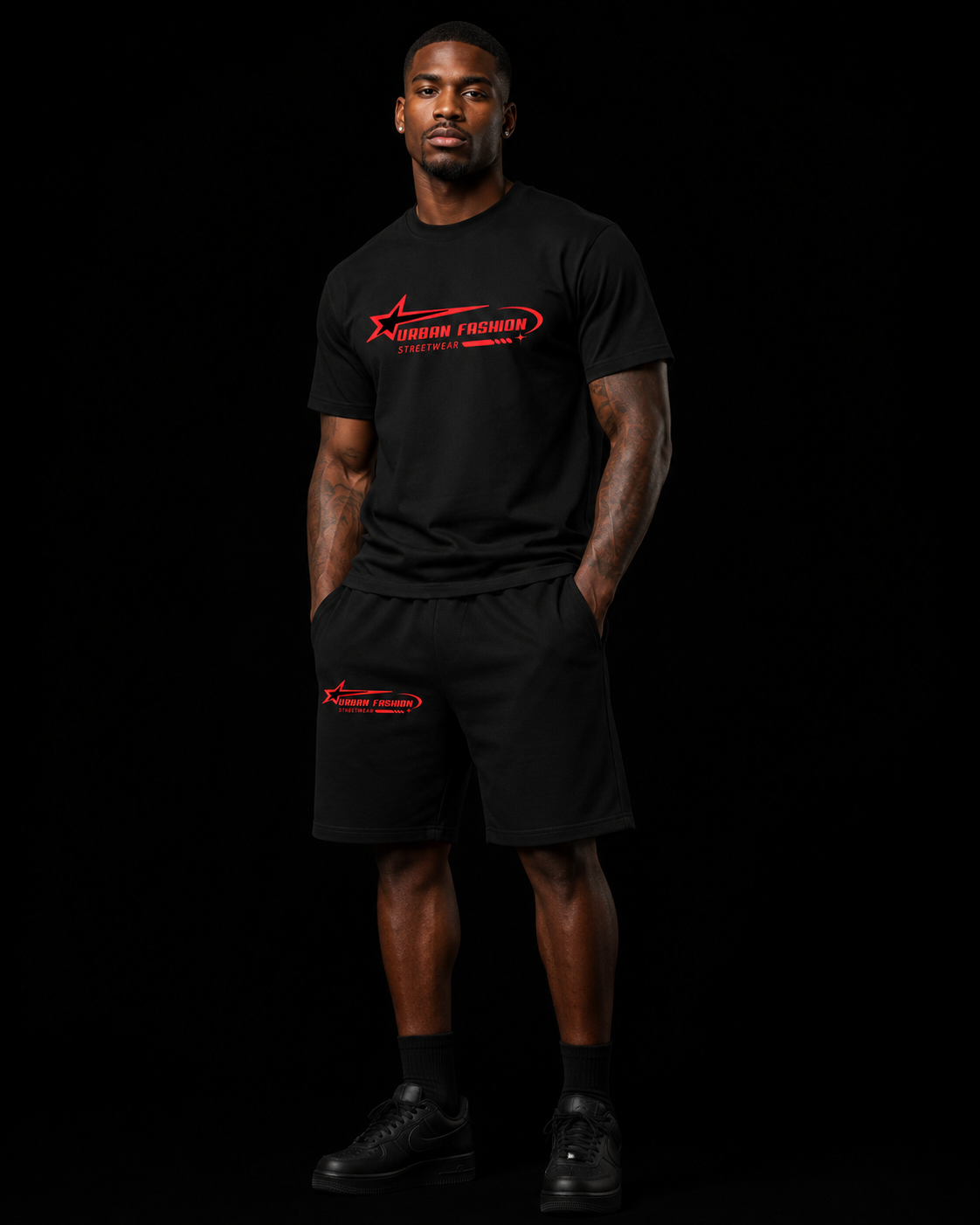 NEW! Urban Fashion Unisex Mockneck Short Set