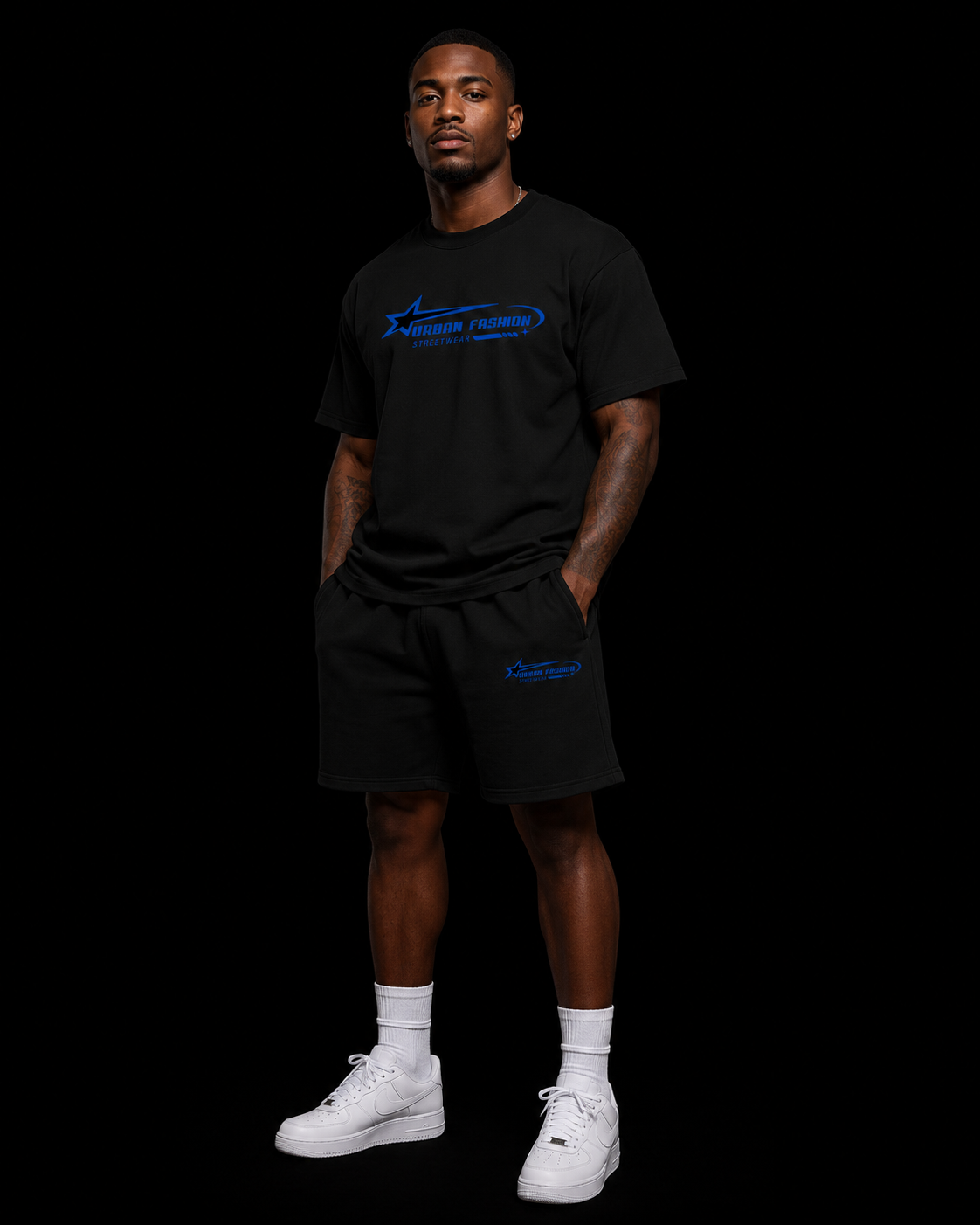 NEW! Urban Fashion Unisex Mockneck Short Set