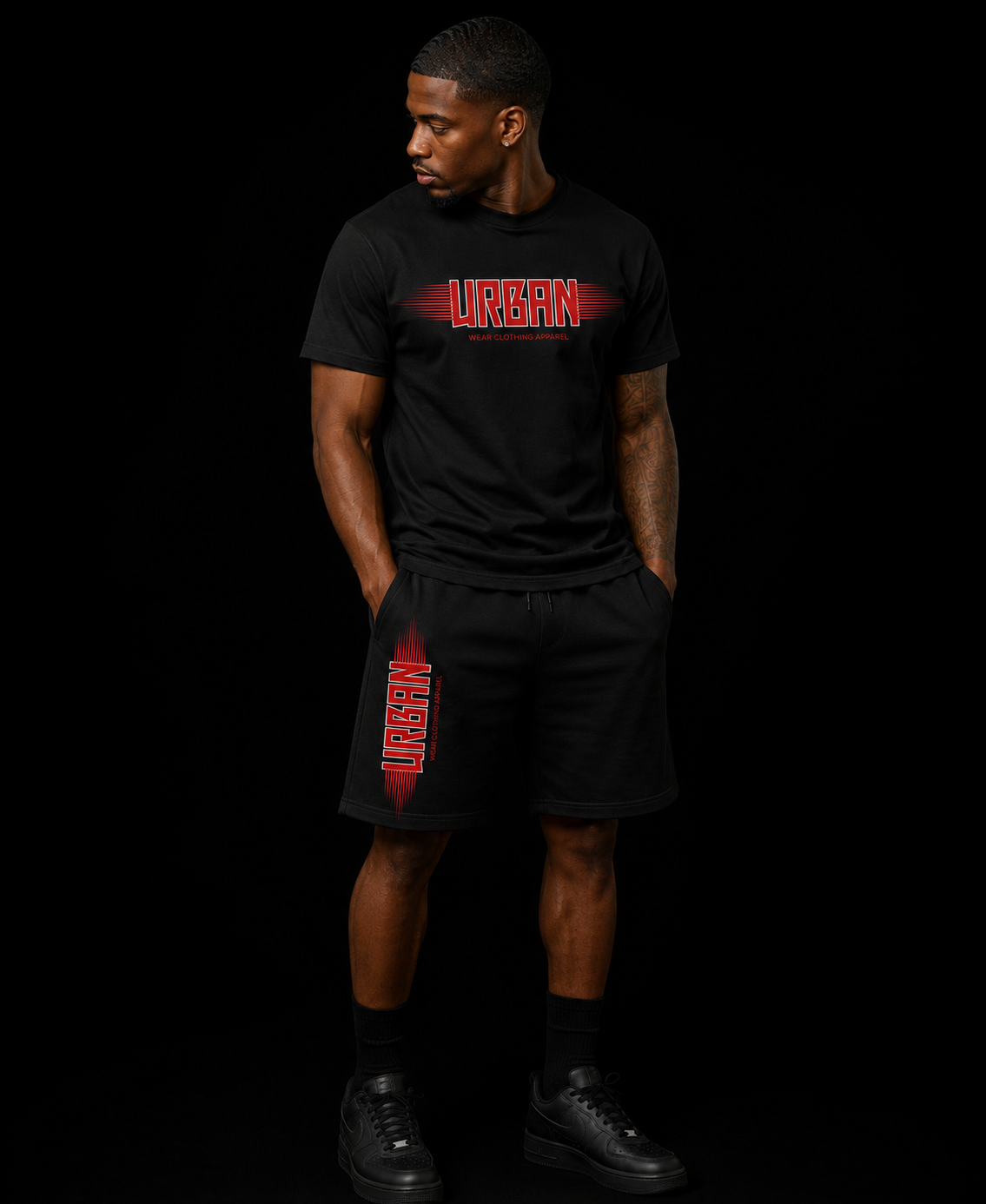 NEW! Urban Wear Unisex Mockneck Short Set