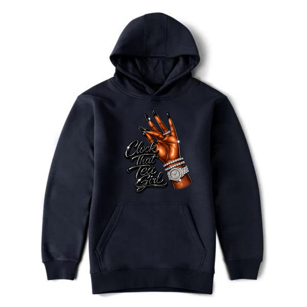 NEW! Women's Urban Wear [Clock That Tea] Pullover Hoodie