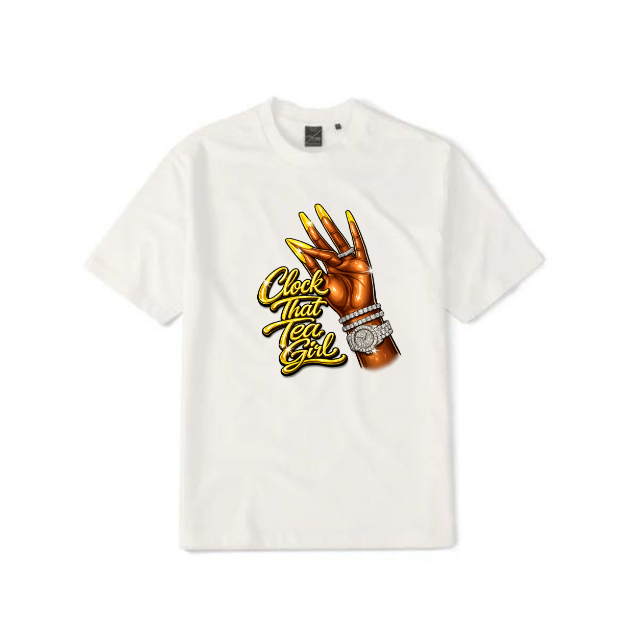 NEW! Women's Urban Wear [Clock That Tea] Dri Ease T Shirt
