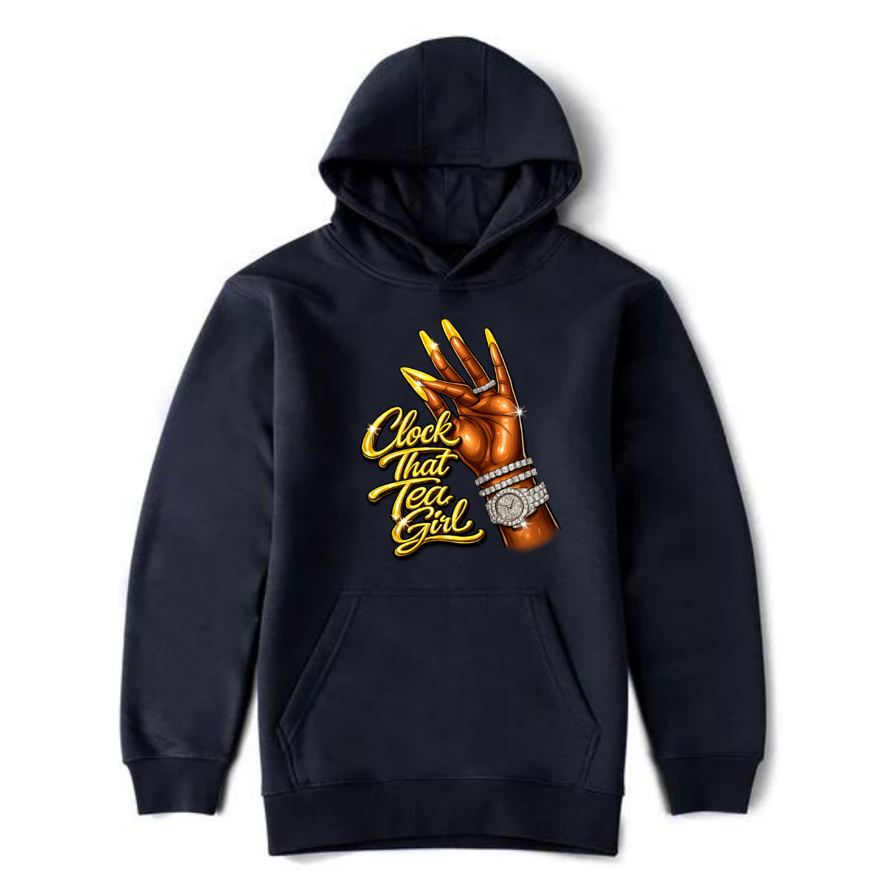 NEW! Women's Urban Wear [Clock That Tea] Pullover Hoodie