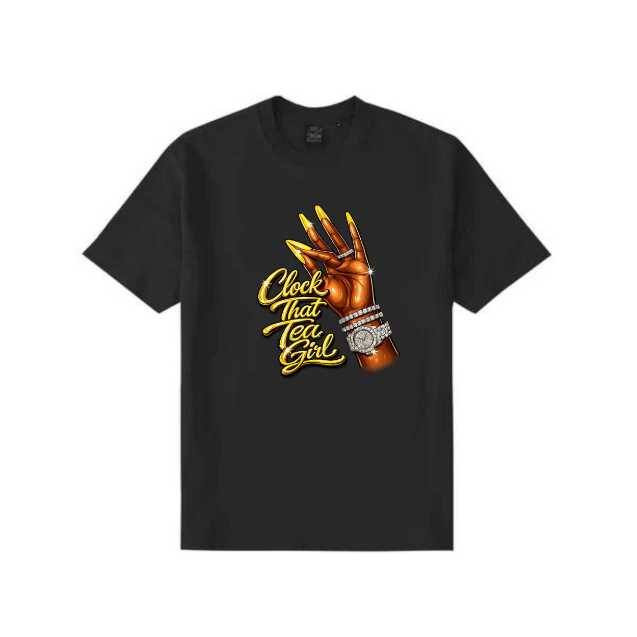 NEW! Women's Urban Wear [Clock That Tea] Dri Ease T Shirt