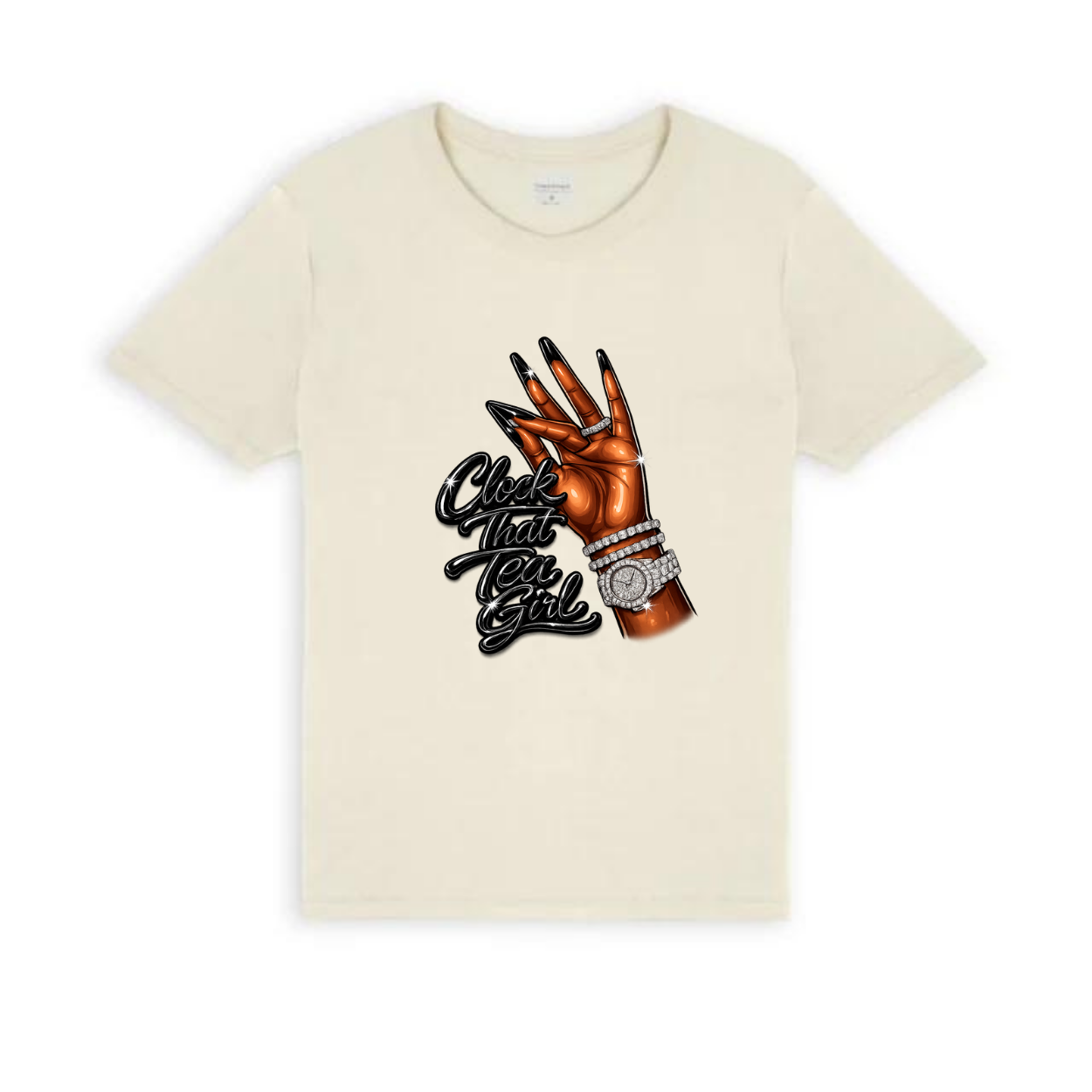NEW! Women's Urban Wear [Clock That Tea] Mid Weight T Shirt