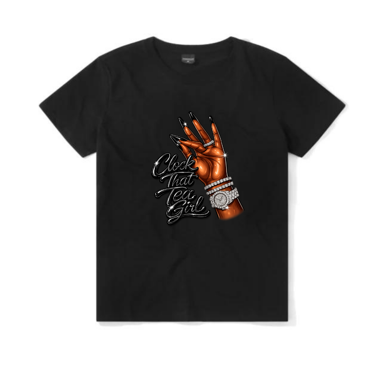 NEW! Women's Urban Wear [Clock That Tea] Mid Weight T Shirt