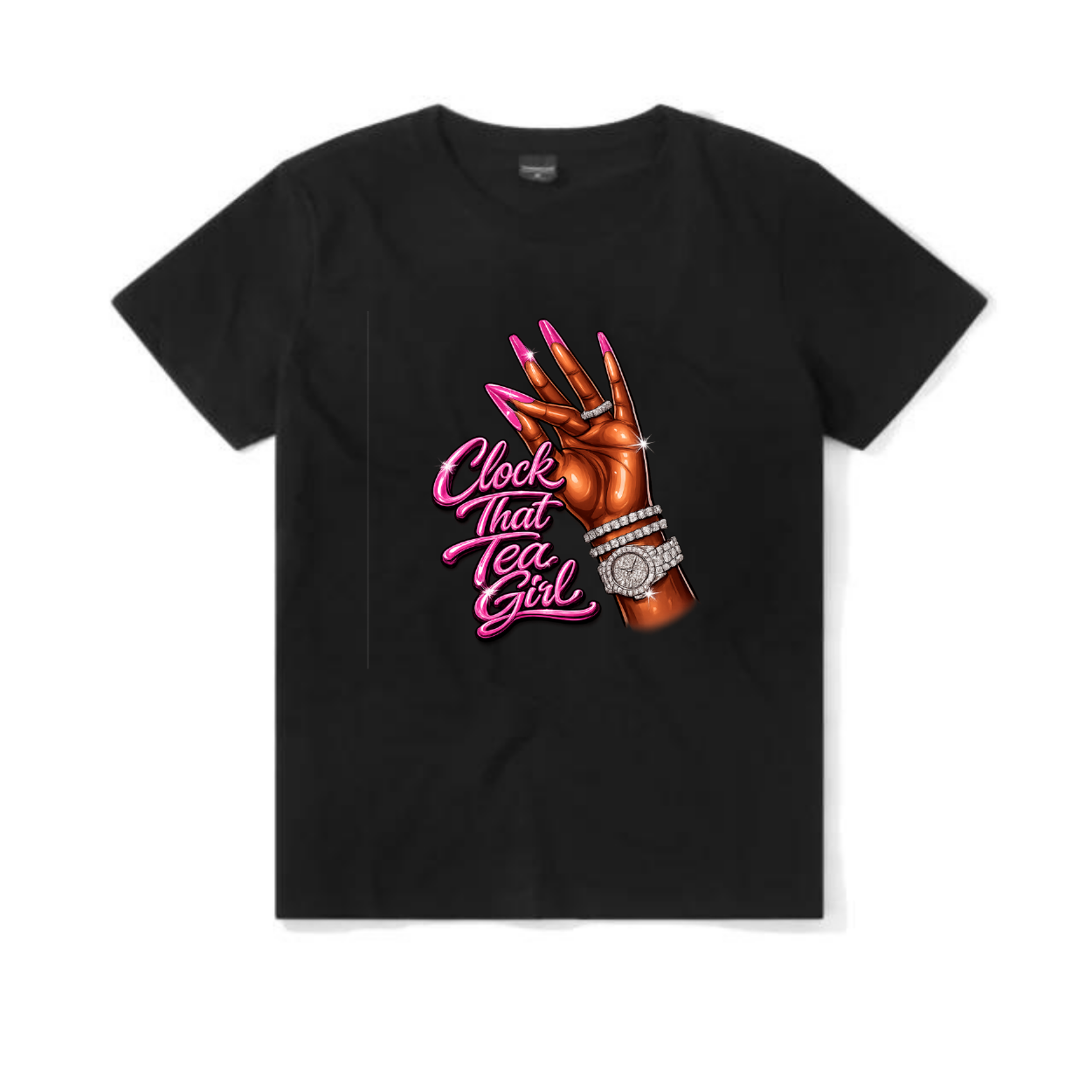 NEW! Women's Urban Wear [Clock That Tea] Mid Weight T Shirt