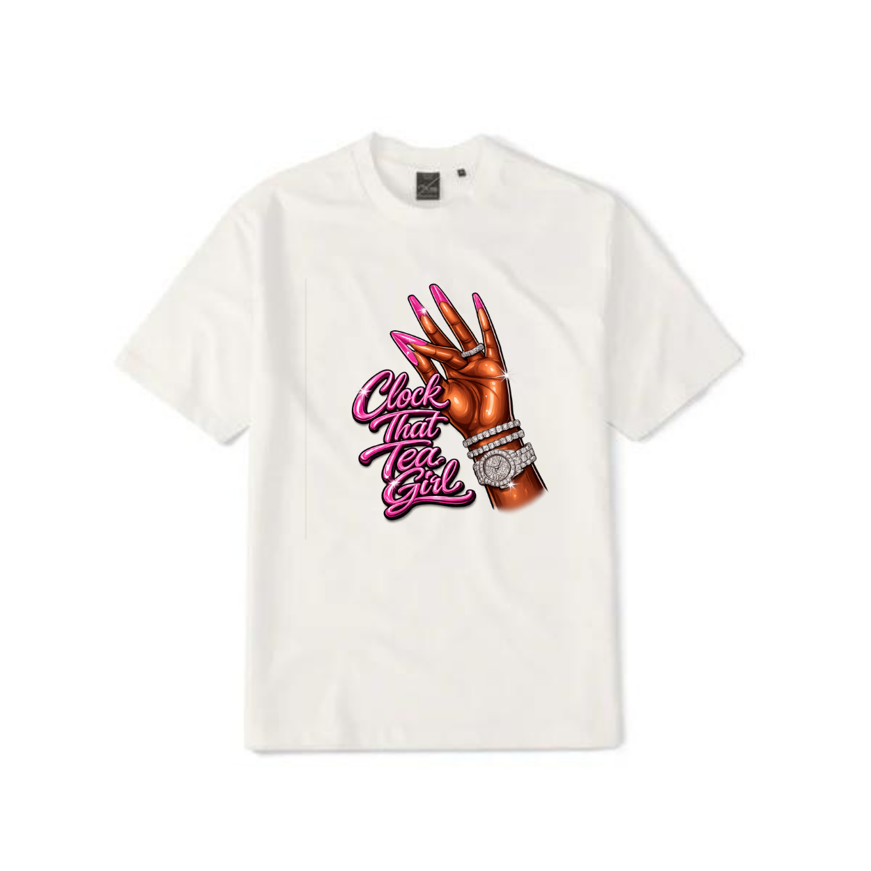 NEW! Women's Urban Wear [Clock That Tea] Dri Ease T Shirt