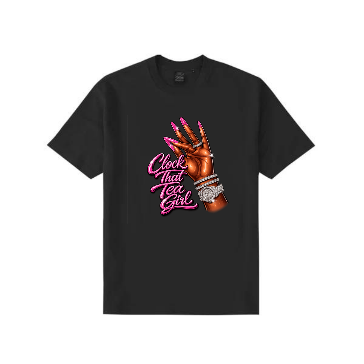 NEW! Women's Urban Wear [Clock That Tea] Dri Ease T Shirt