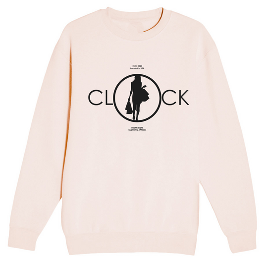 NEW! Women's Urban Wear [Clock It] Crewneck Sweater