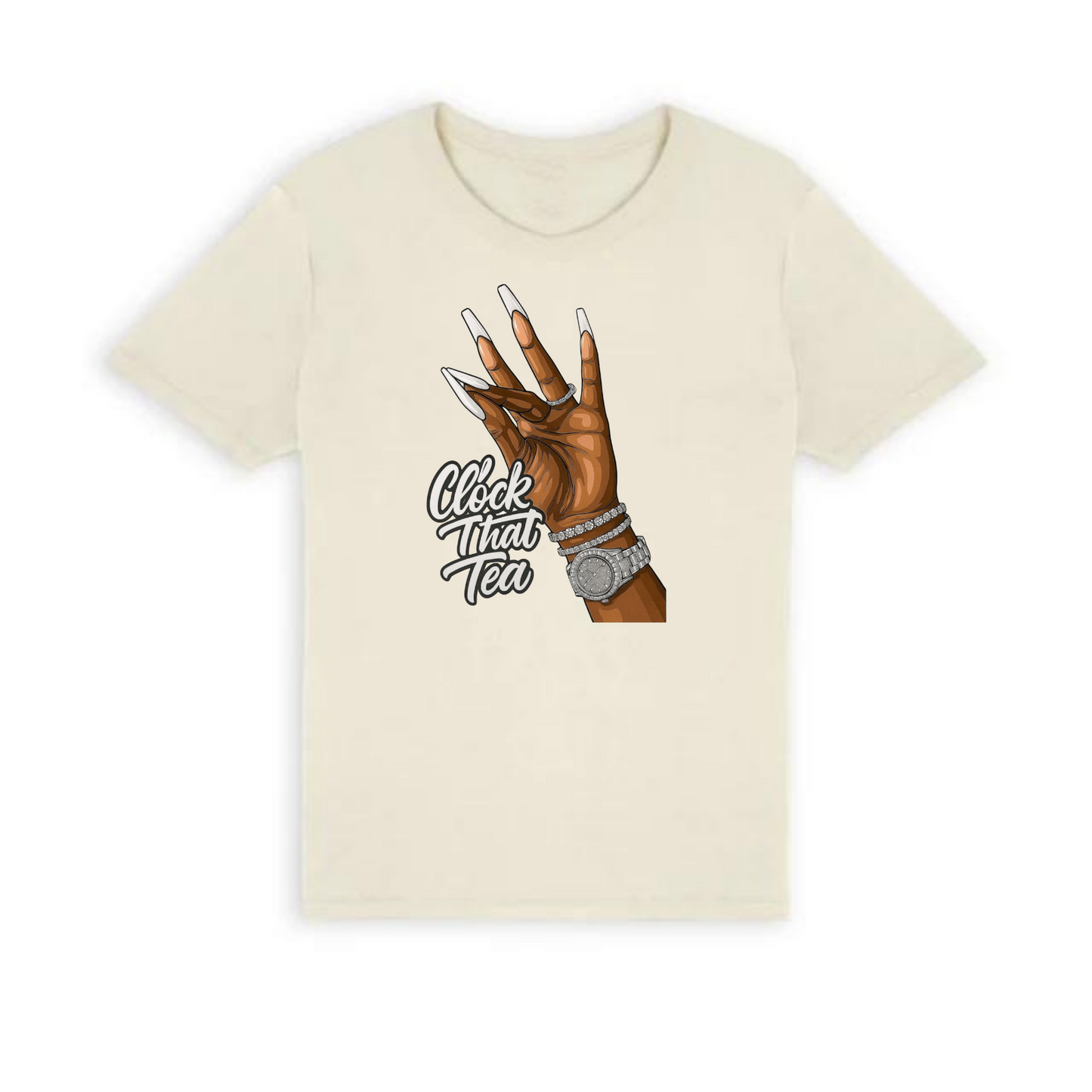NEW! Women's Urban Wear [Clock That Tea] Mid Weight T Shirt
