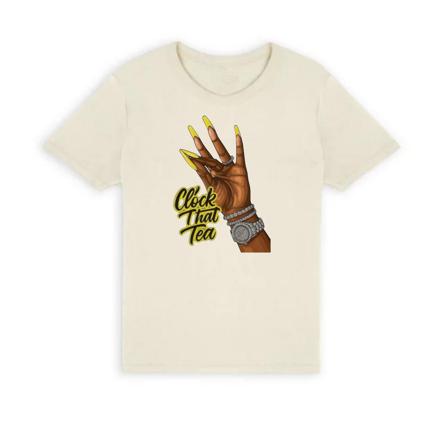 NEW! Women's Urban Wear [Clock That Tea] Mid Weight T Shirt