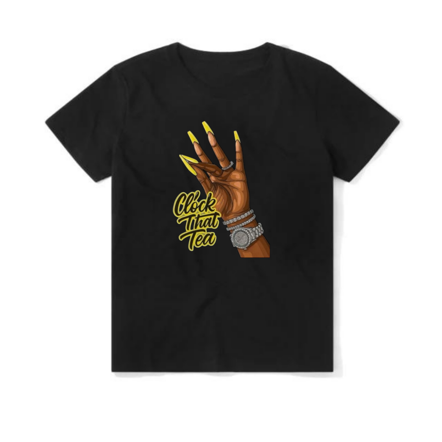 NEW! Women's Urban Wear [Clock That Tea] Mid Weight T Shirt