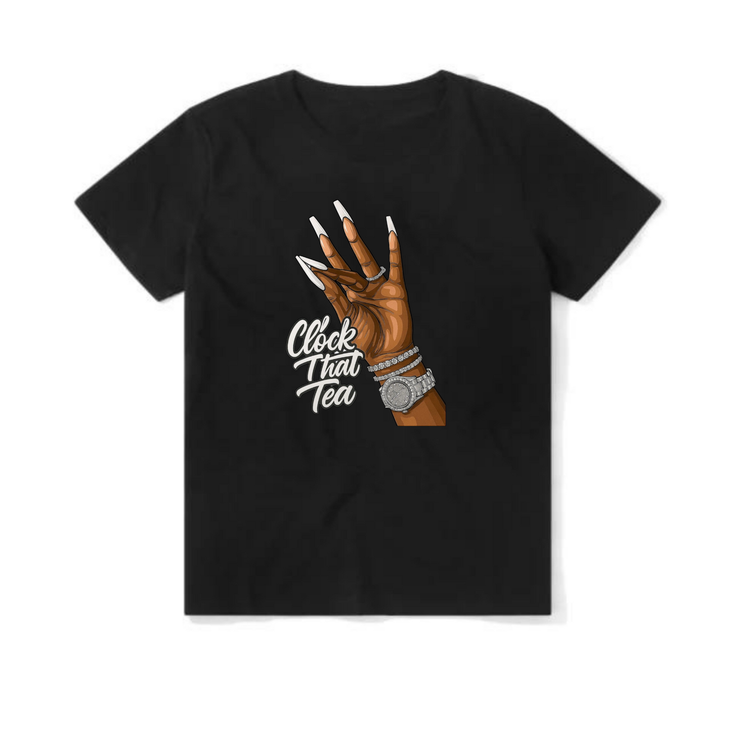 NEW! Women's Urban Wear [Clock That Tea] Mid Weight T Shirt