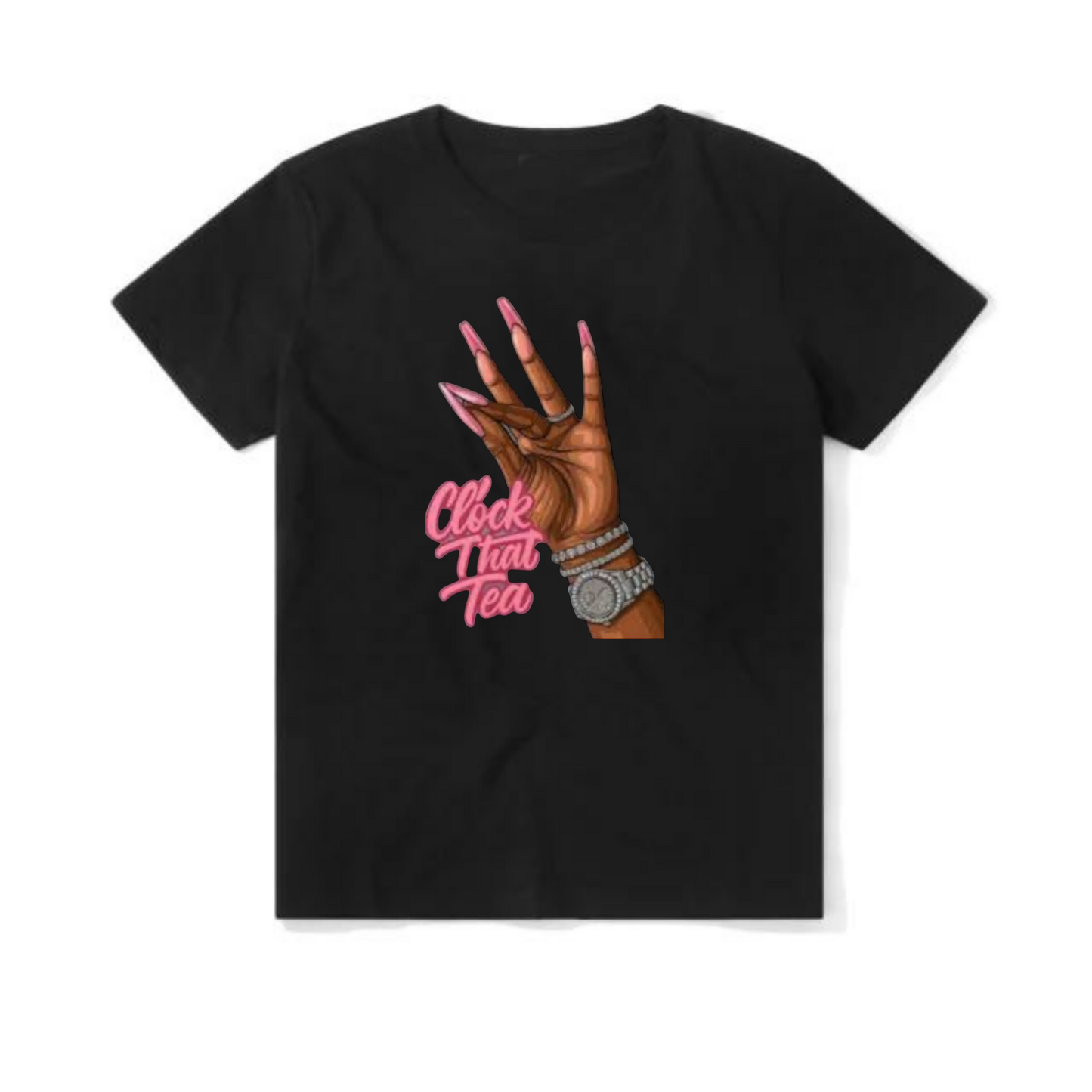 NEW! Women's Urban Wear [Clock That Tea] Mid Weight T Shirt