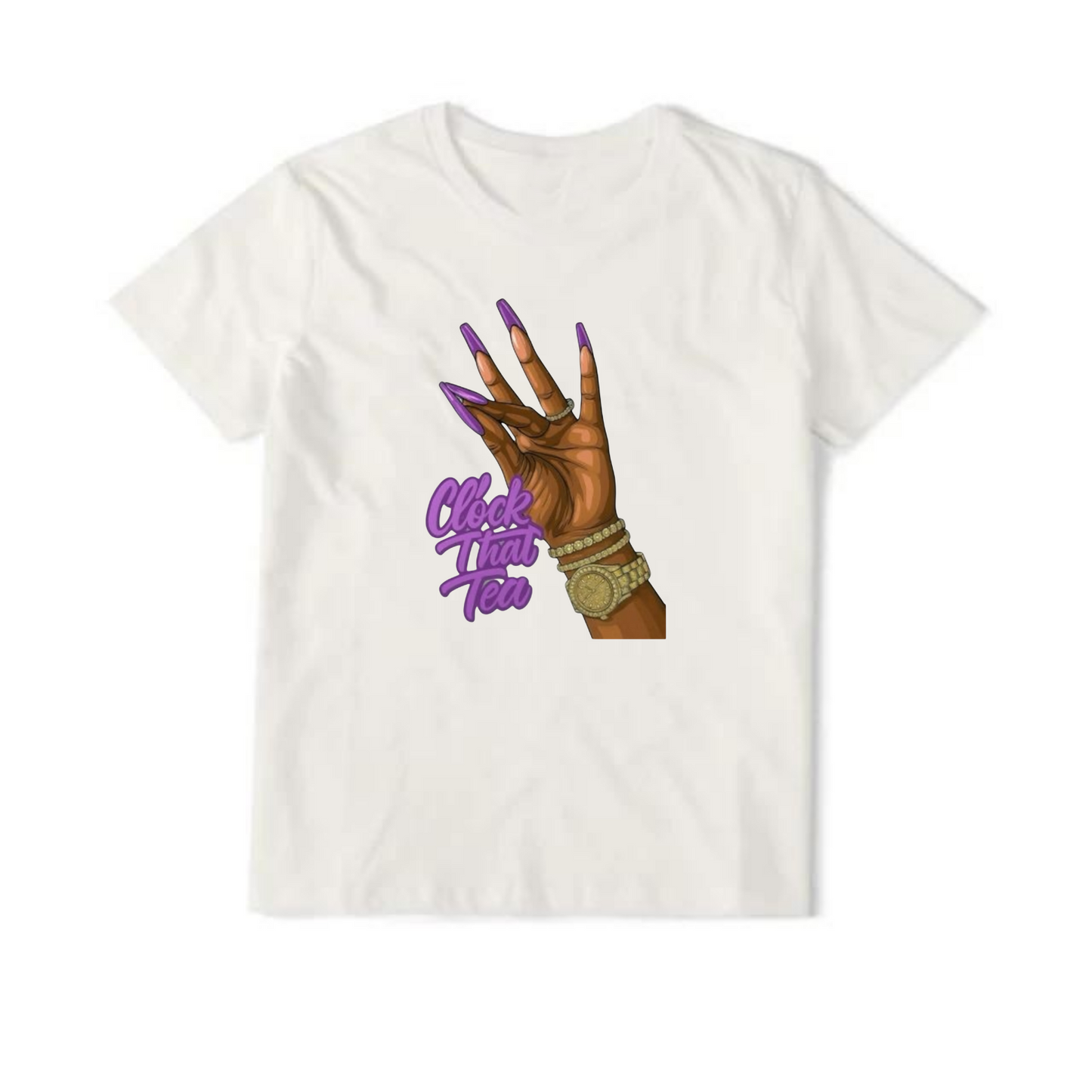NEW! Women's Urban Wear [Clock That Tea] Mid Weight T Shirt