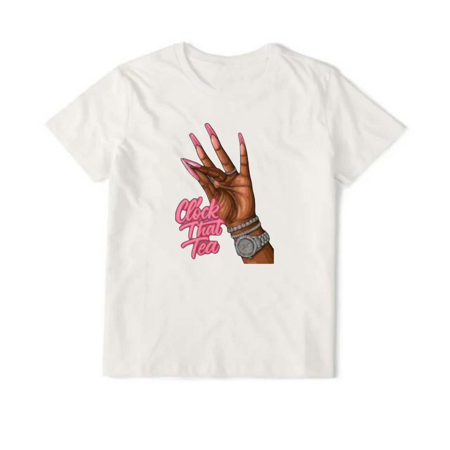 NEW! Women's Urban Wear [Clock That Tea] Mid Weight T Shirt