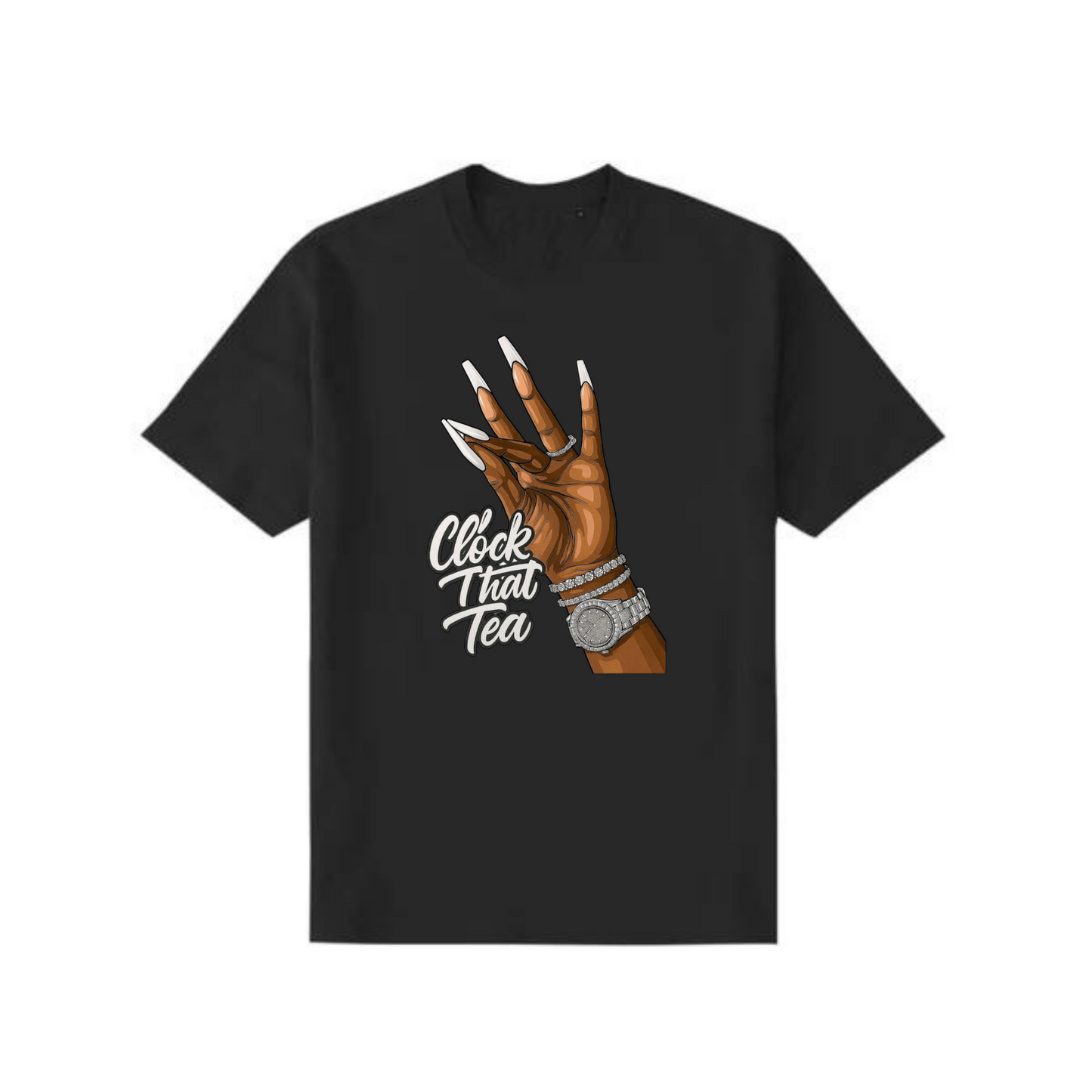 NEW! Women's Urban Wear [Clock That Tea] Dri Ease T Shirt